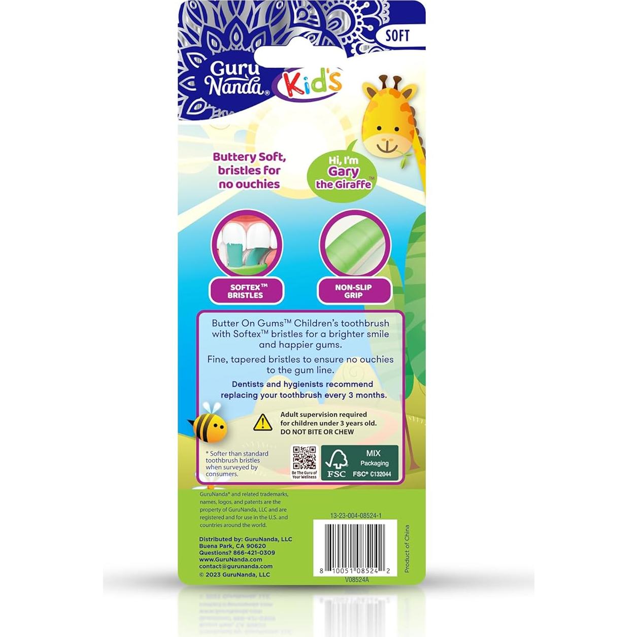 Cepillo de Dientes GuruNanda Butter On Gums - 4 Cerdas Suaves