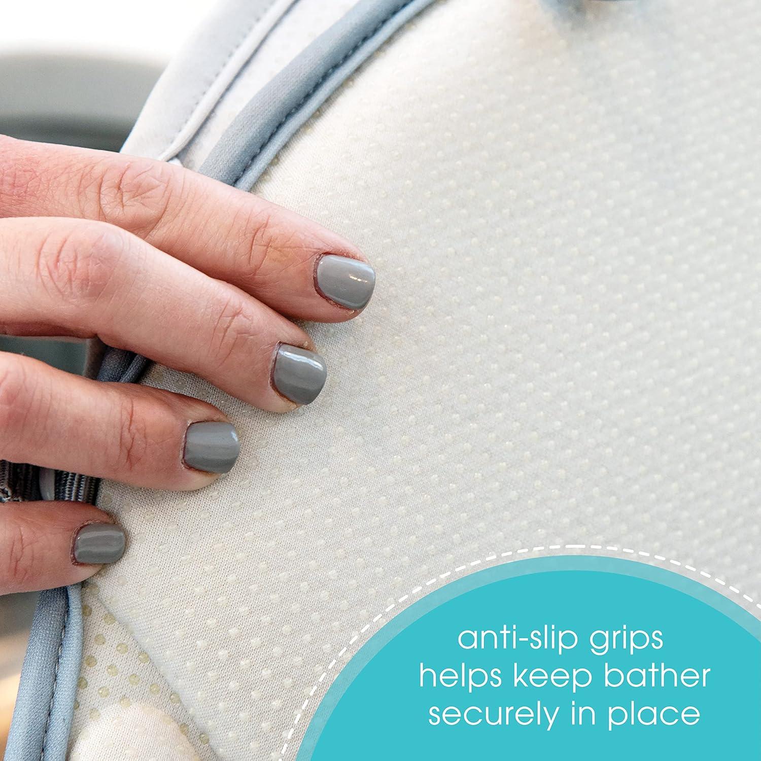 Soporte Acogedor para Baño de Bebés Verano Gris - Espuma Ajustable