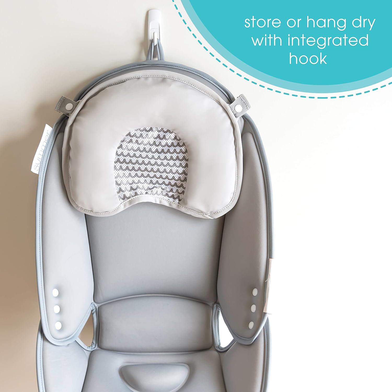 Soporte Acogedor para Baño de Bebés Verano Gris - Espuma Ajustable