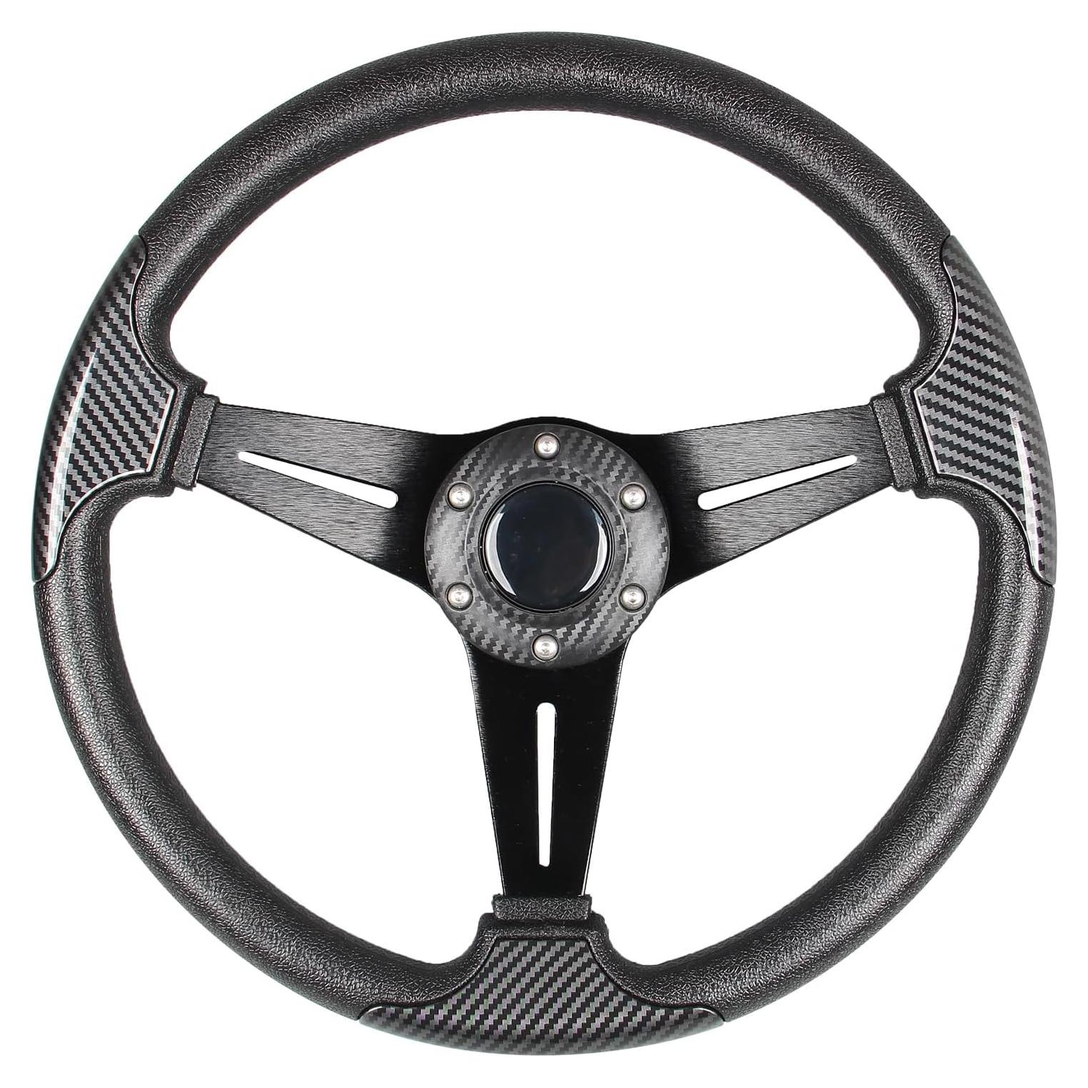 Volante de Carreras GONMOT 350mm Fibra de Carbono Universal