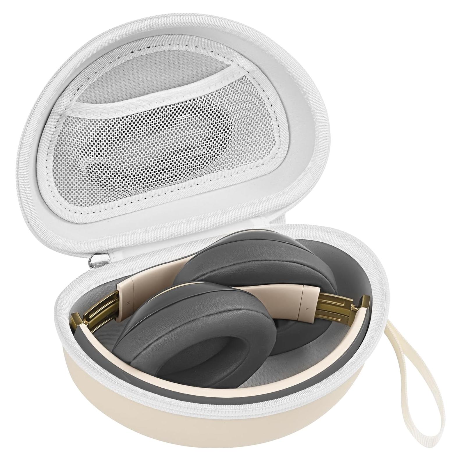 Funda Dura para Auriculares Beats - Beige, Protección y Almacenamiento