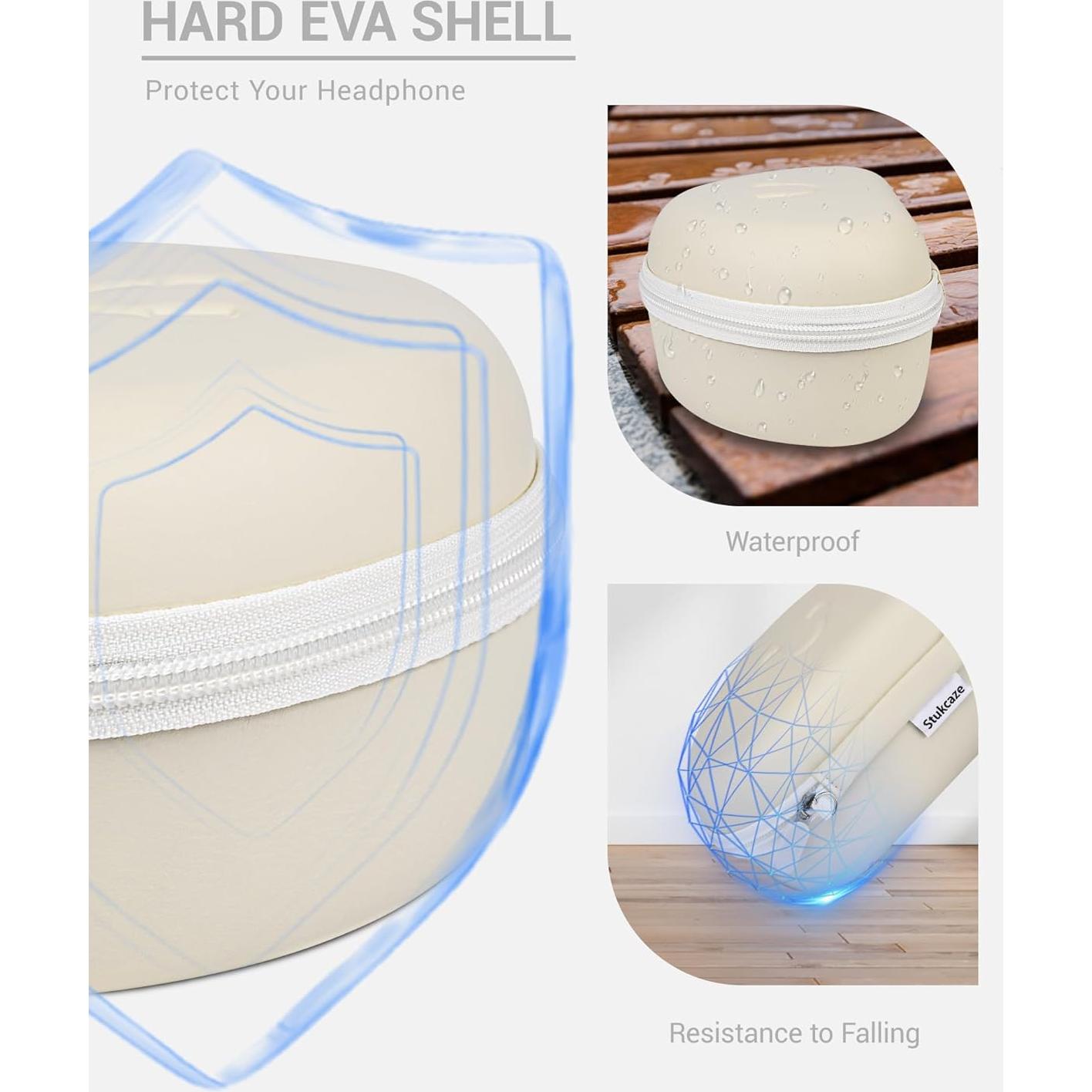 Funda Dura para Auriculares Beats - Beige, Protección y Almacenamiento