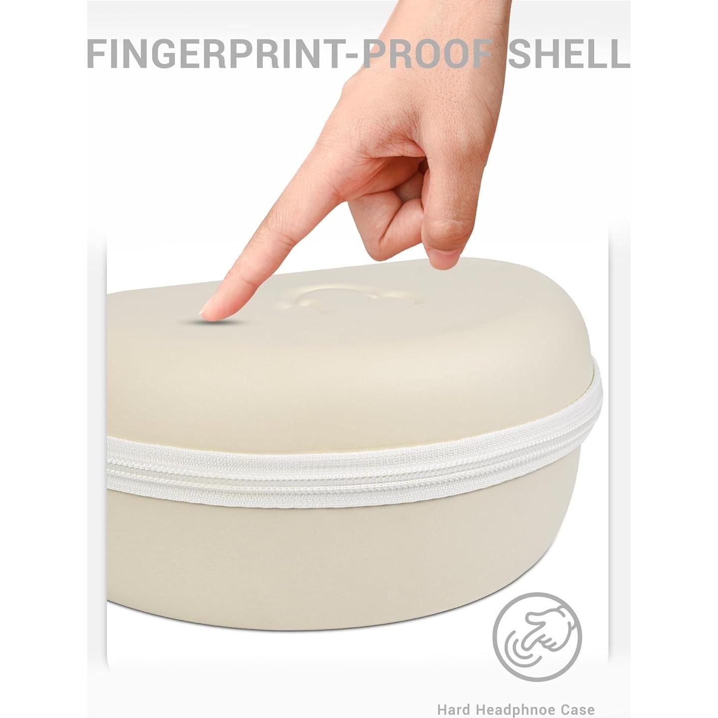 Funda Dura para Auriculares Beats - Beige, Protección y Almacenamiento