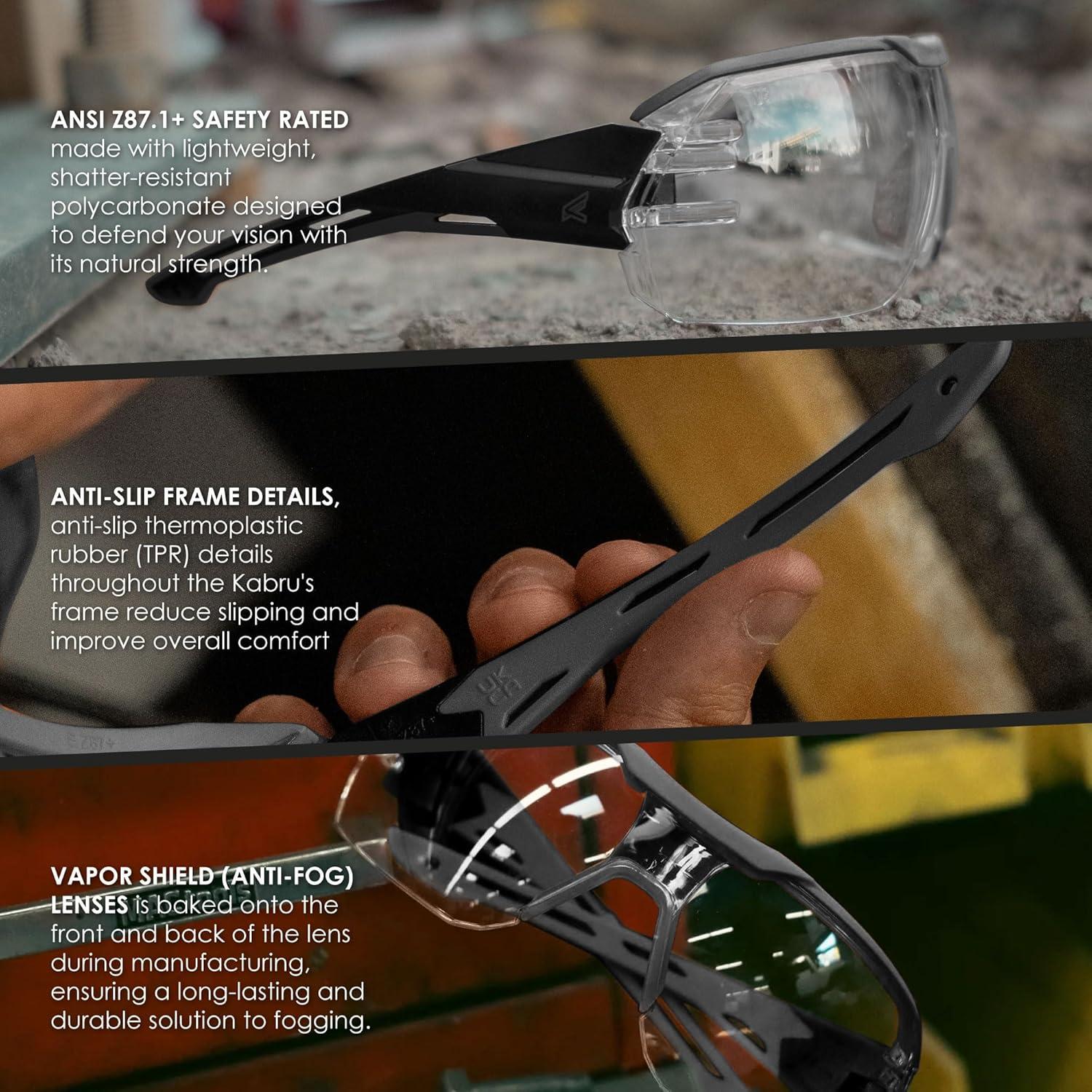 Gafas de Seguridad EDGE Kabru Z87 para Hombres - Antivaho