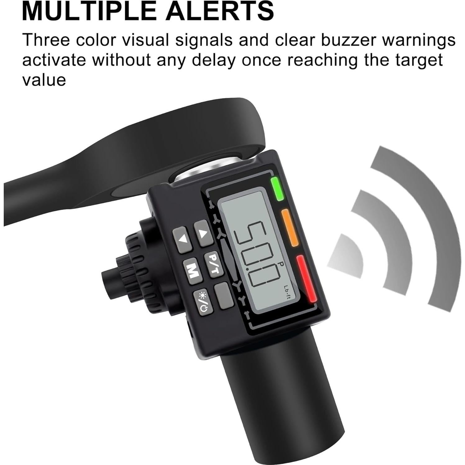 Adaptador de Torque Digital MULWARK 1/2" 7.4-147.5 ft-lbs