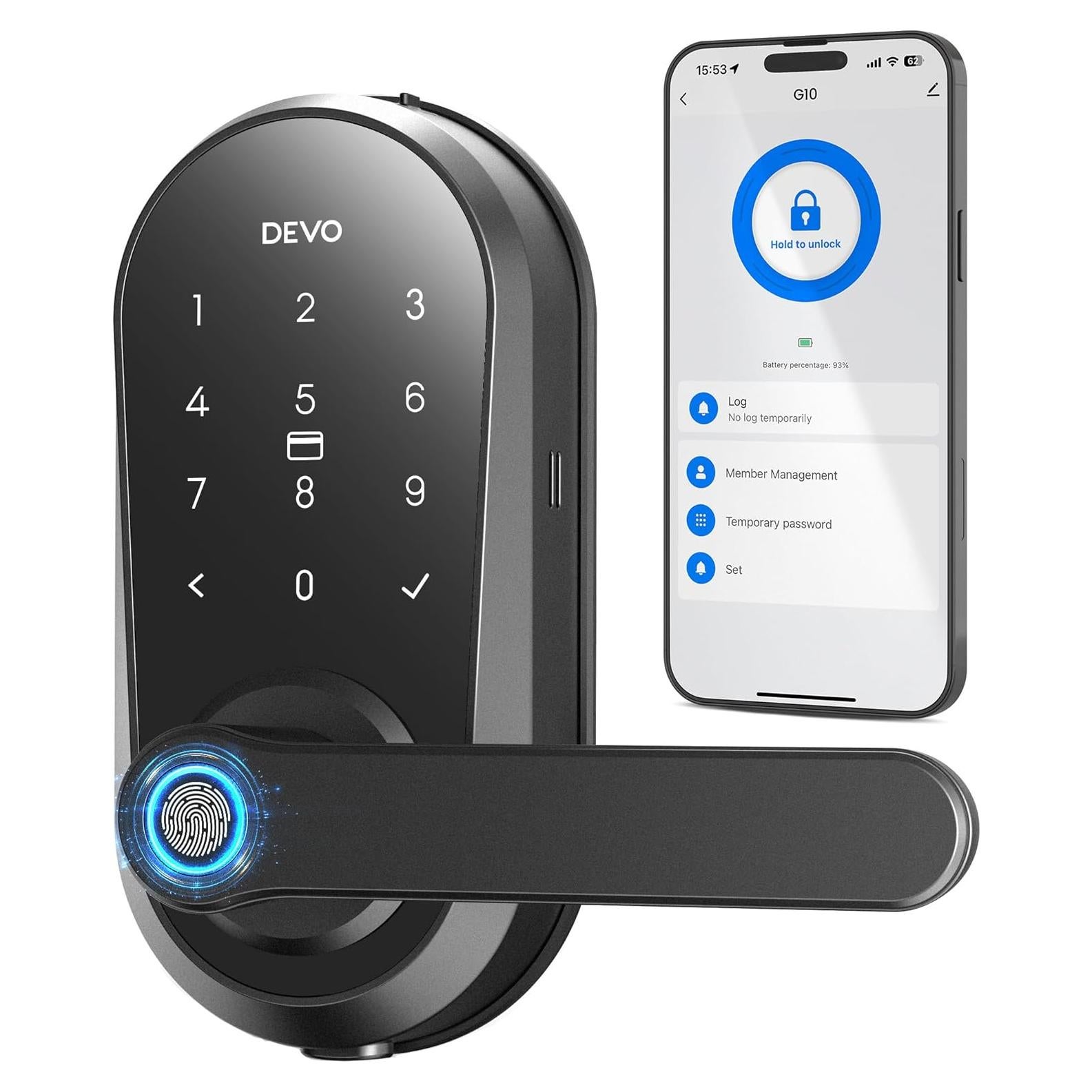 Cerradura Inteligente Devo G7 con Huella Dactilar y Wi-Fi