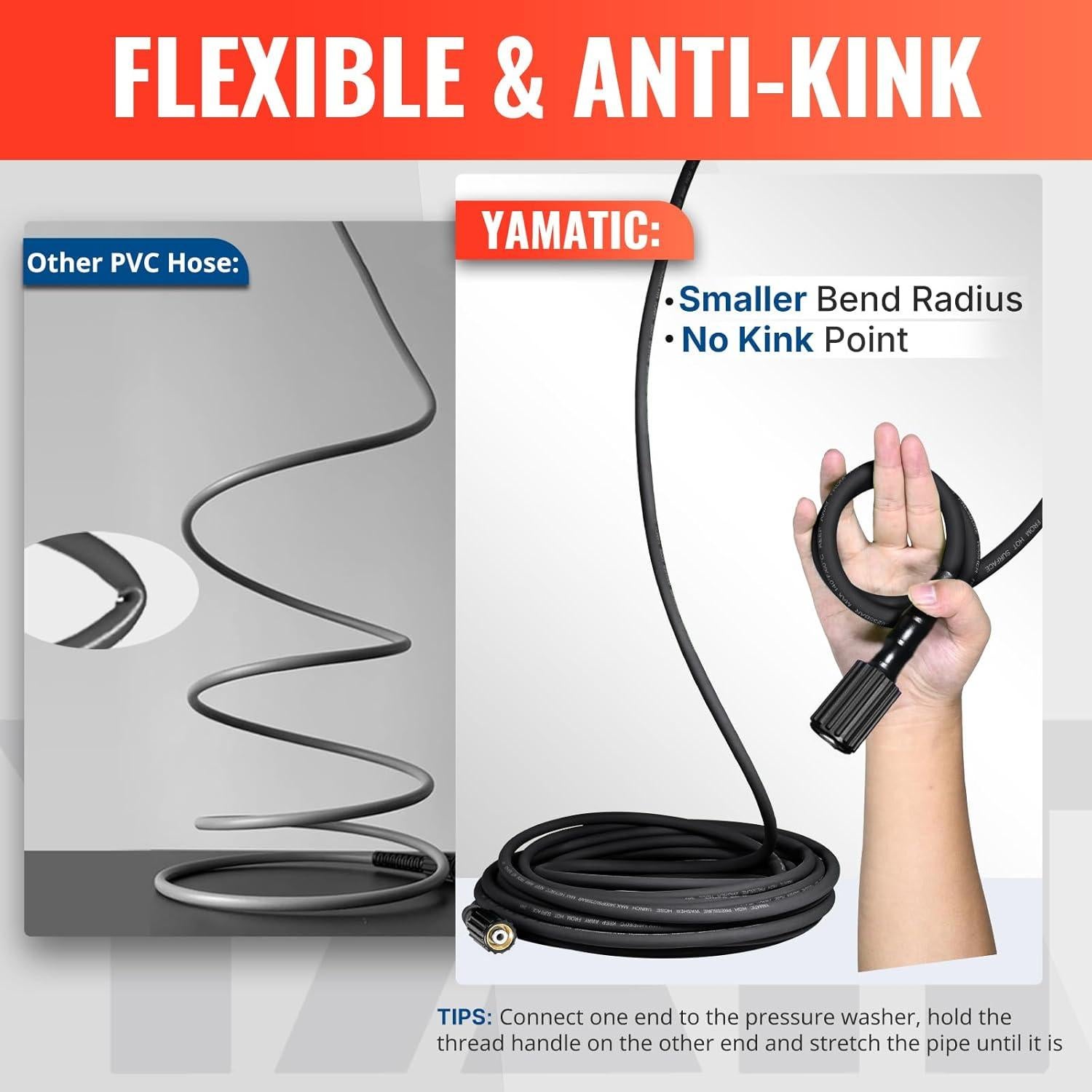 Manguera de Lavadora a Presión YAMATIC 15,24 m 3200 PSI