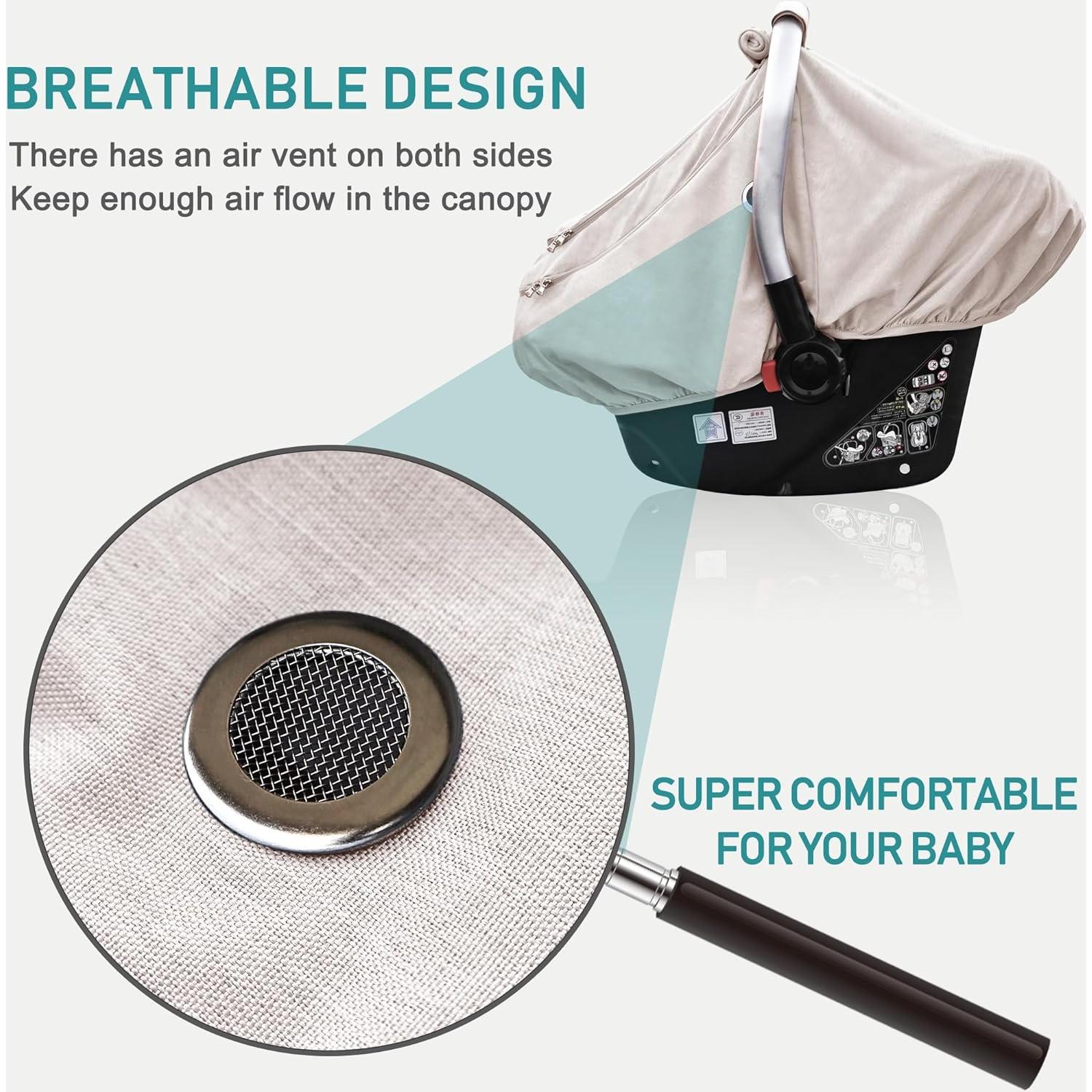 Funda Impermeable para Asiento de Bebé YVMVDV Beige