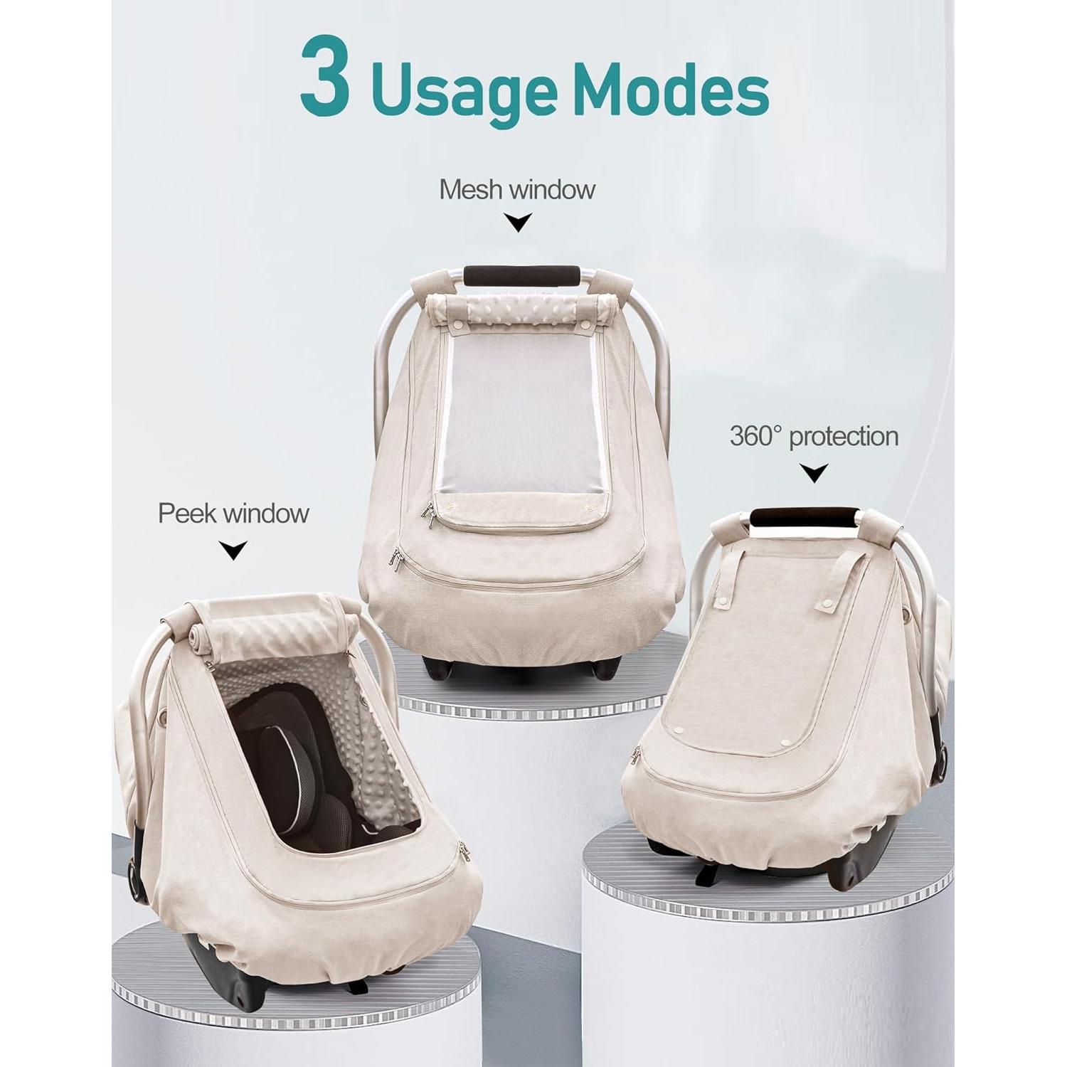 Funda Impermeable para Asiento de Bebé YVMVDV Beige