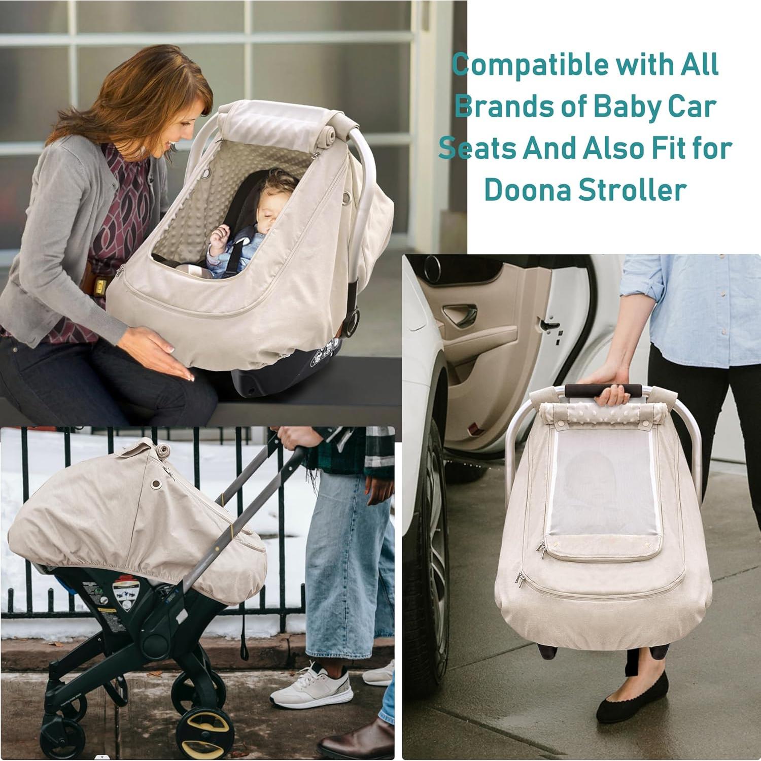 Funda Impermeable para Asiento de Bebé YVMVDV Beige