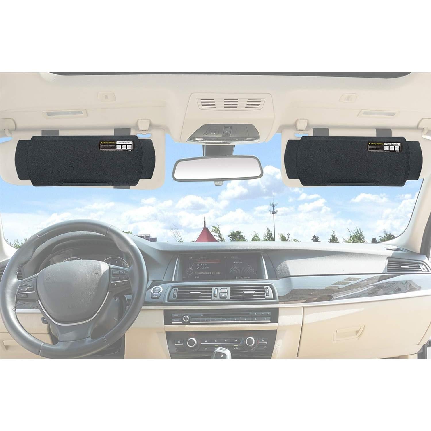 Extensor de Visera Solar TFY para Parabrisas y Ventanas 2 Pzas