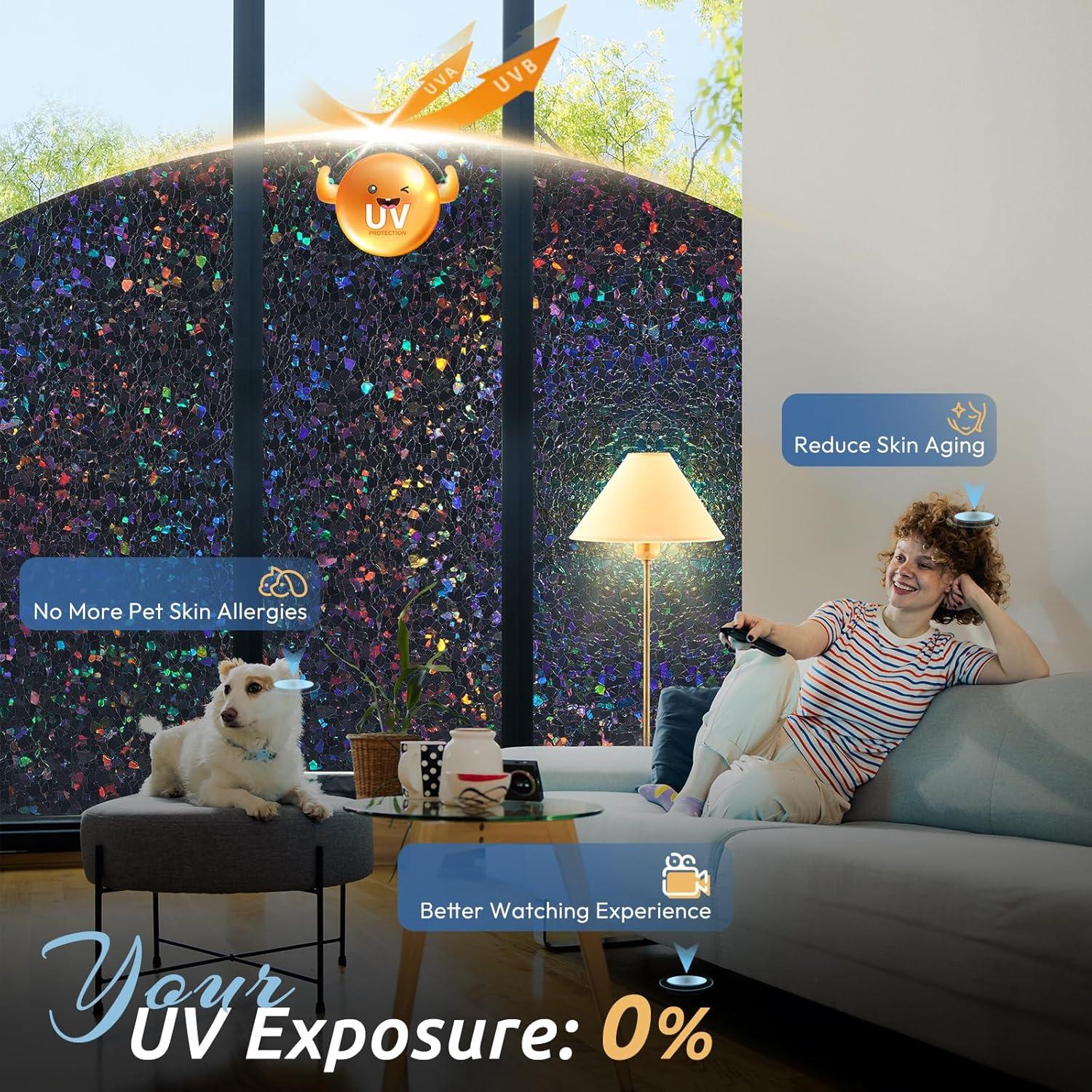 Película de Privacidad Rabbitgoo Blackout 44.5x200cm Negro