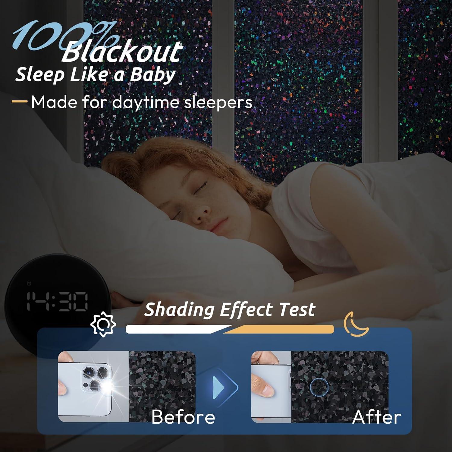 Película de Privacidad Rabbitgoo Blackout 44.5x200cm Negro