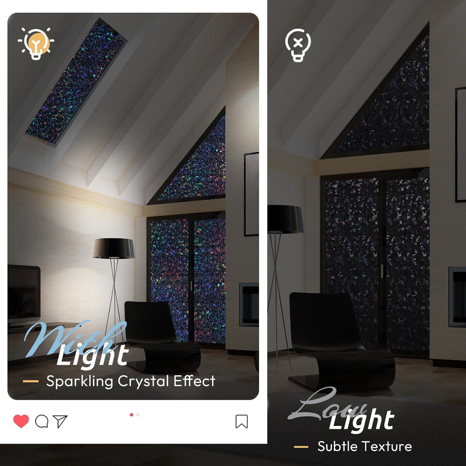 Película de Privacidad Rabbitgoo Blackout 44.5x200cm Negro