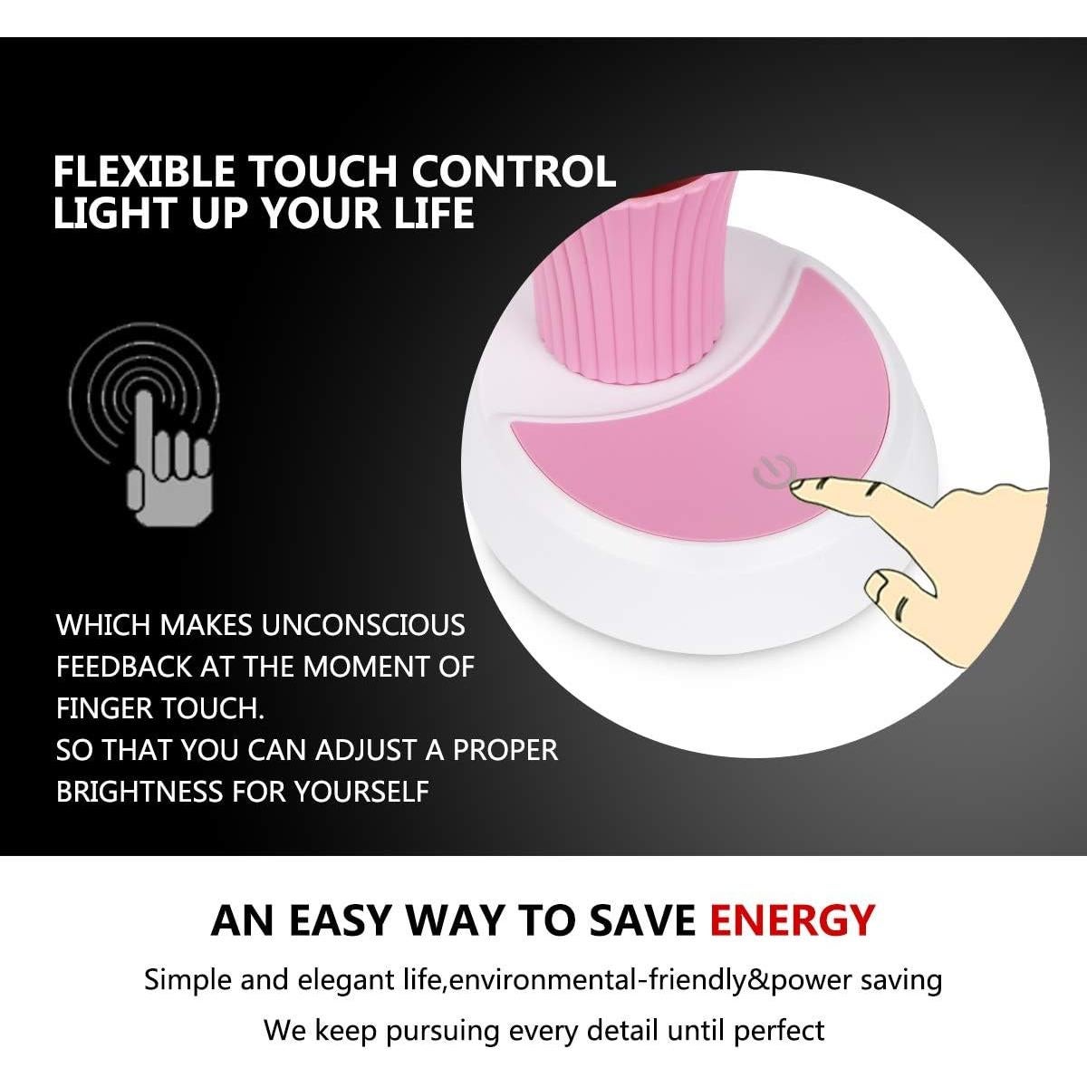 Lámpara de Escritorio LED Uniwit Girasol Rosa Ajustable 41cm