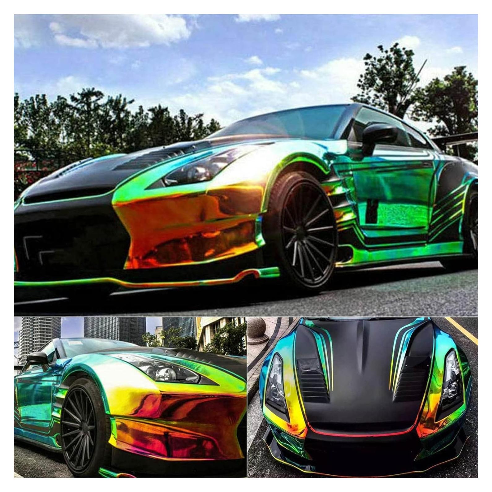 Vinilo Adhesivo Holográfico Verde ASENDIWAY 20cm x 30cm