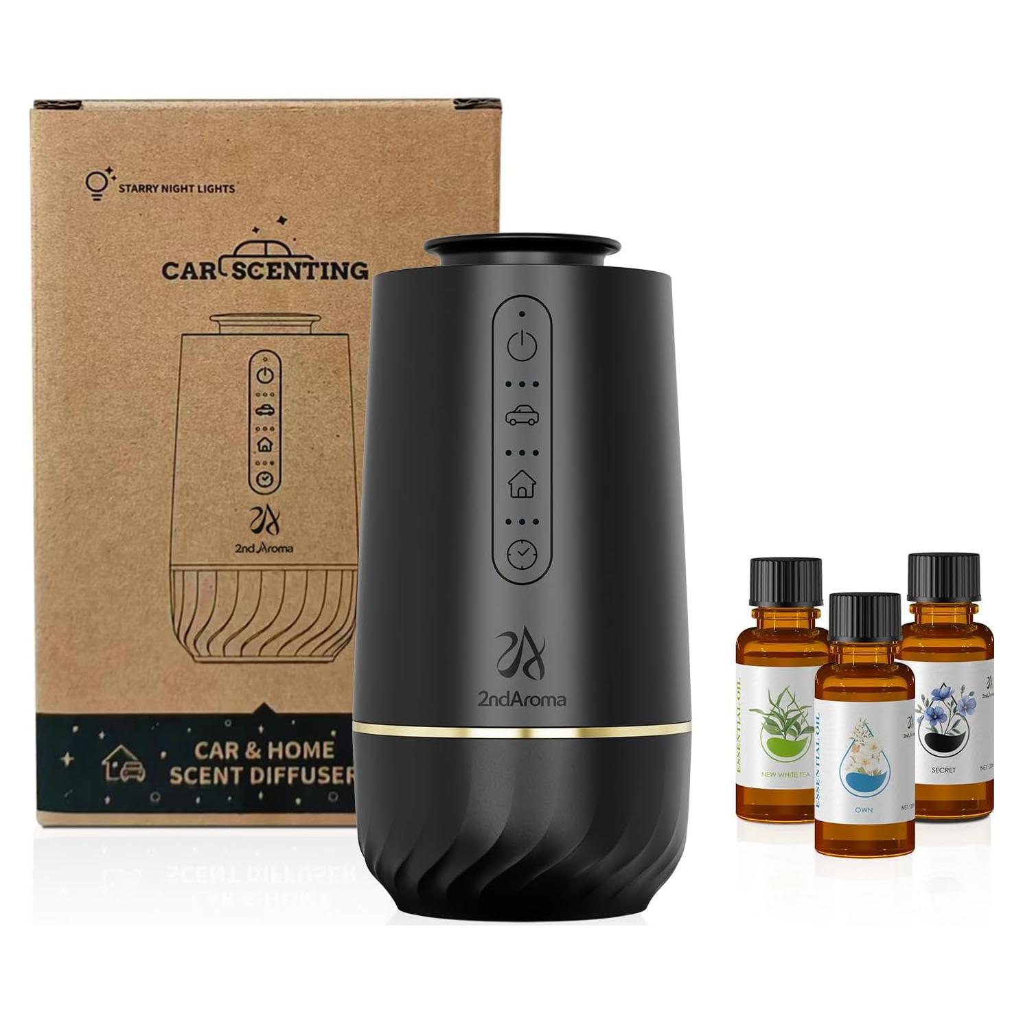 Difusor de Aceite Esencial Sin Agua 2ndAroma Negro 10ml