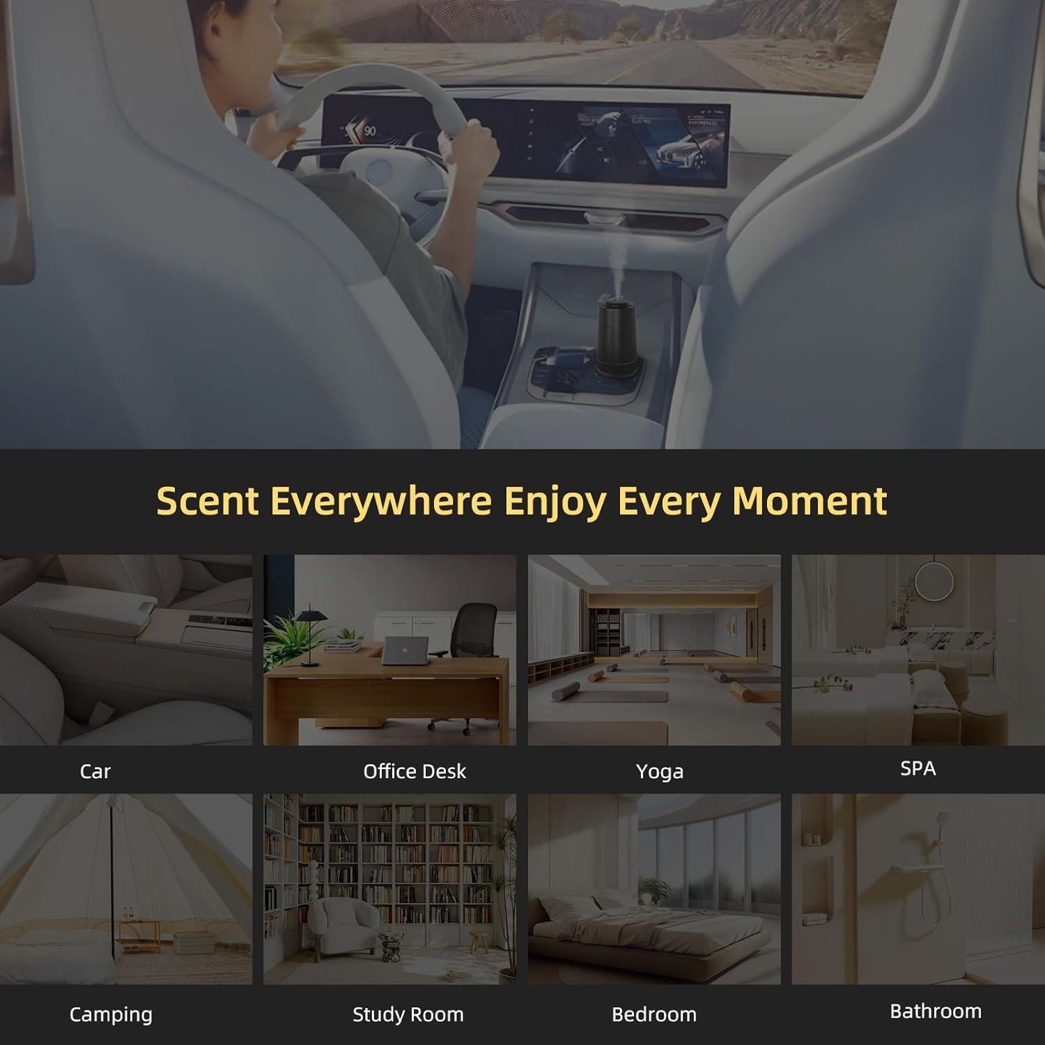 Difusor de Aceite Esencial Sin Agua 2ndAroma Negro 10ml