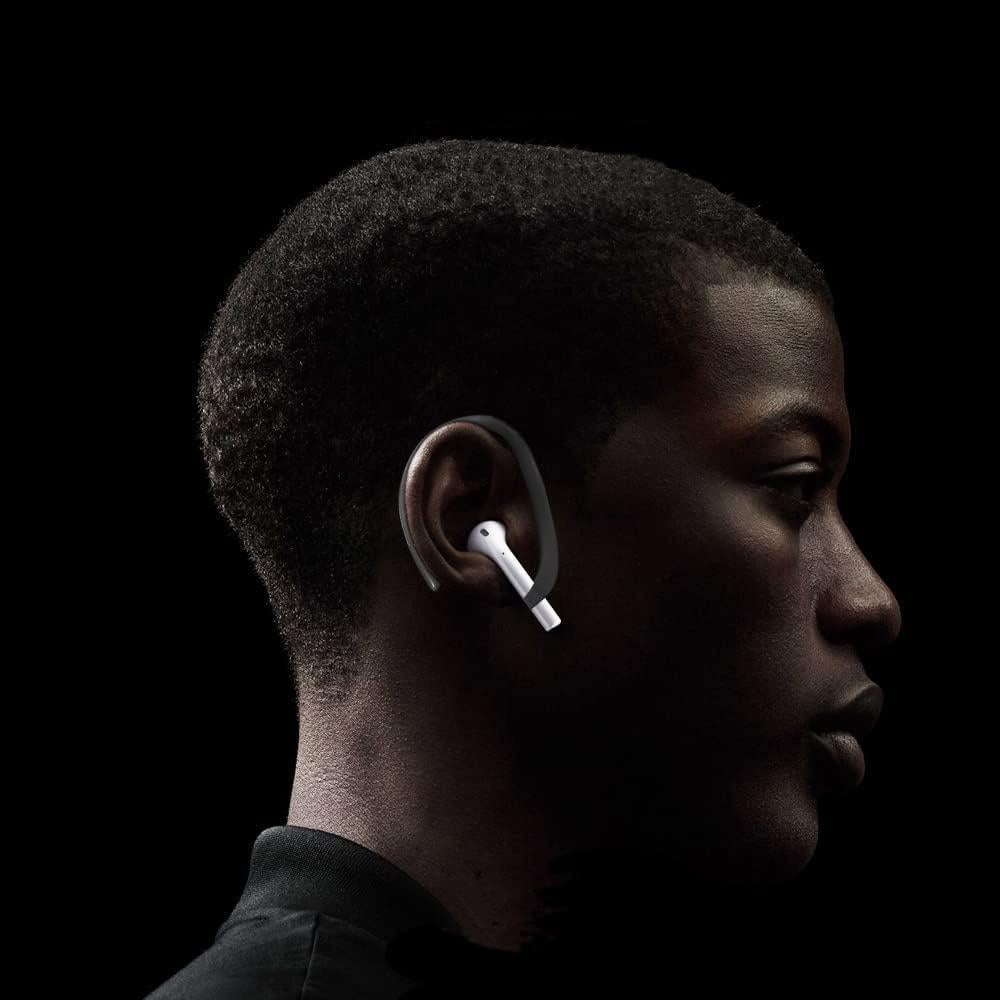 Ganchos Antideslizantes para AirPods - Compatibles con Modelos 1-4 y Pro - Negro