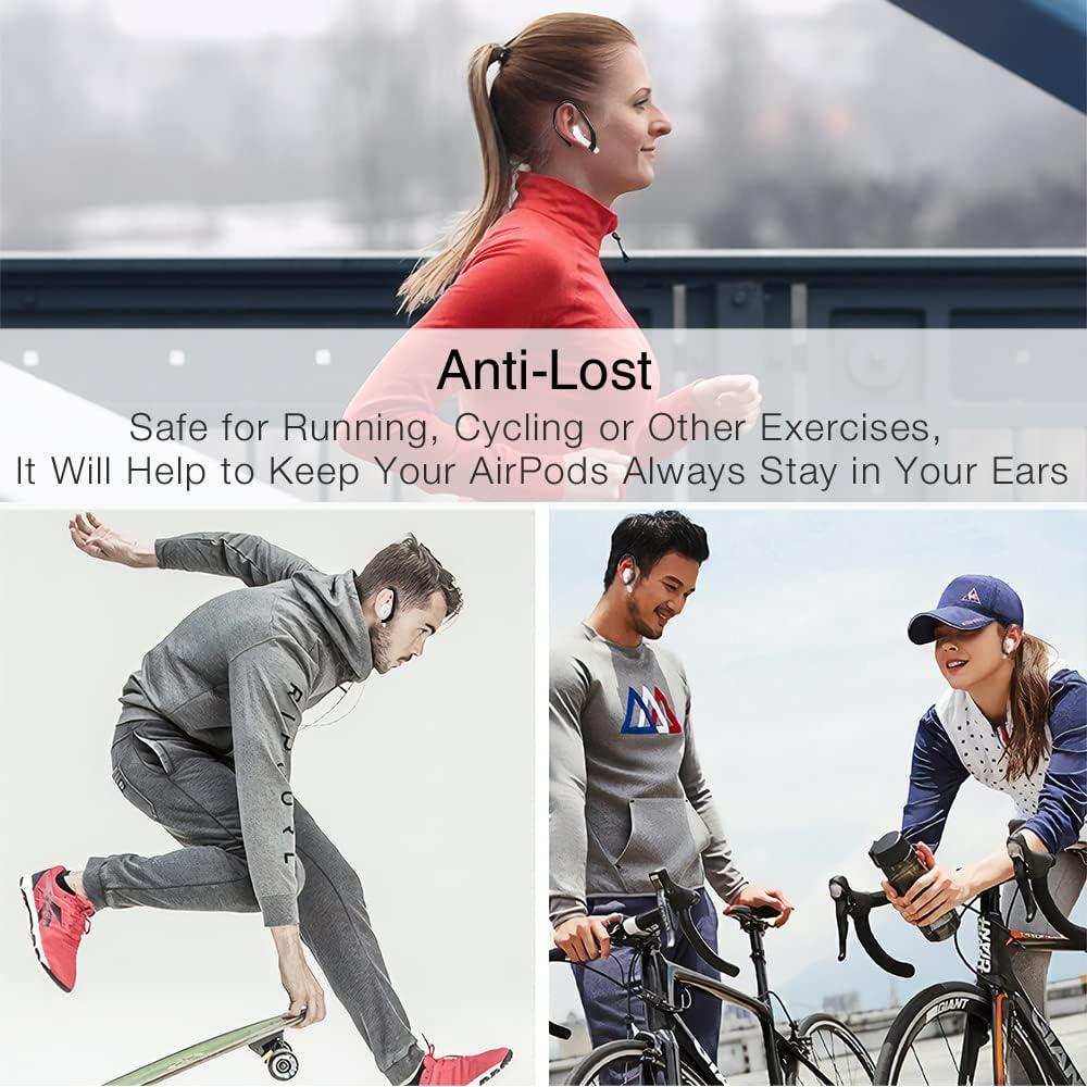 Ganchos Antideslizantes para AirPods - Compatibles con Modelos 1-4 y Pro - Negro
