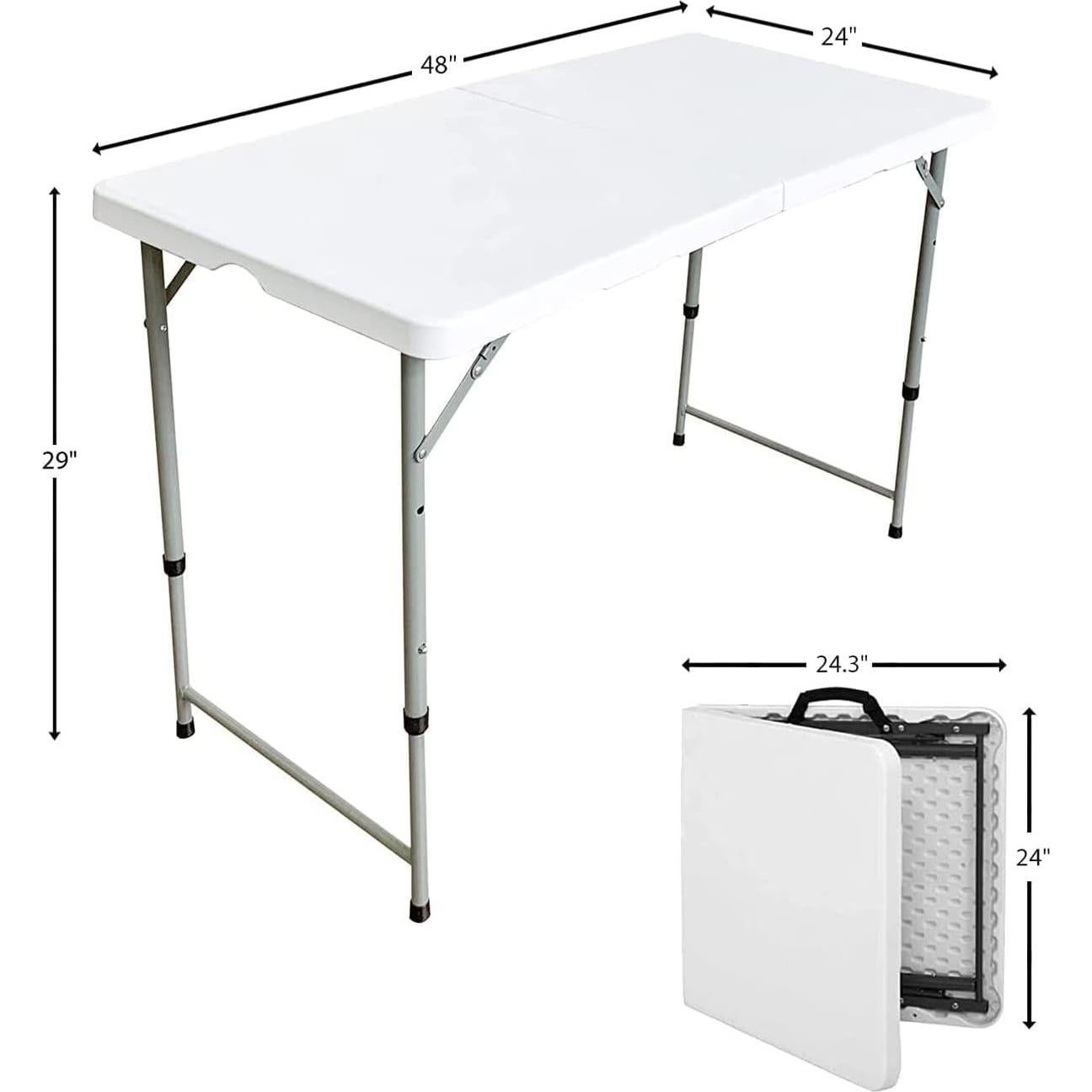 Mesa Plegable Bi-Fold Increíble por Menos 1.22m Blanca