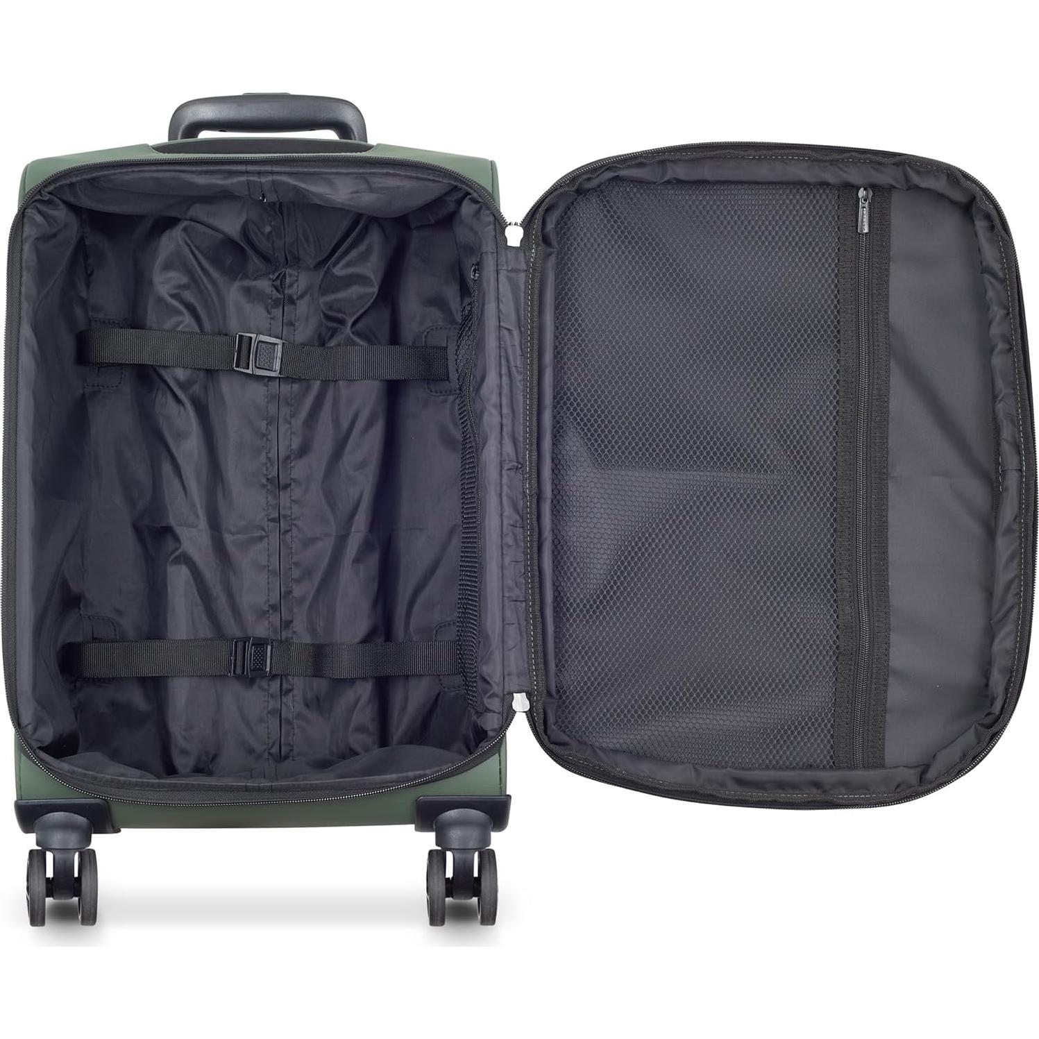 Maleta de Mano Delsey Paris Sky Lite 19" Verde - Poliester Resistente
