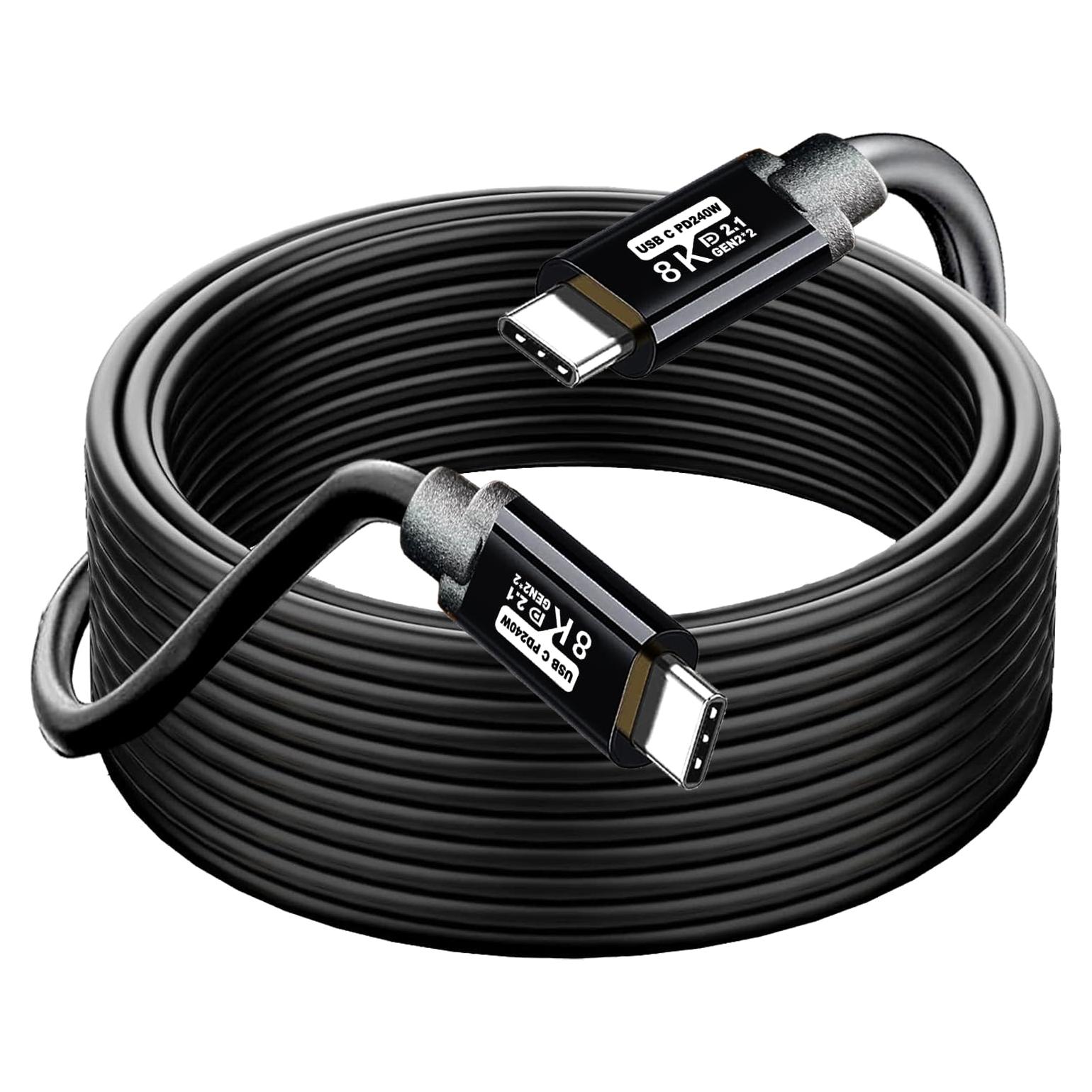 Cable USB Tipo C a C 1.83M 240W 8K 60Hz LJ