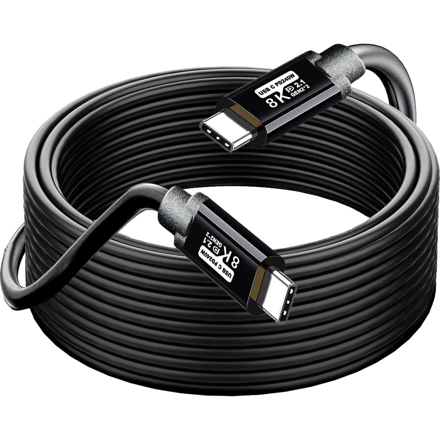 Cable USB Tipo C a C 1.83M 240W 8K 60Hz LJ
