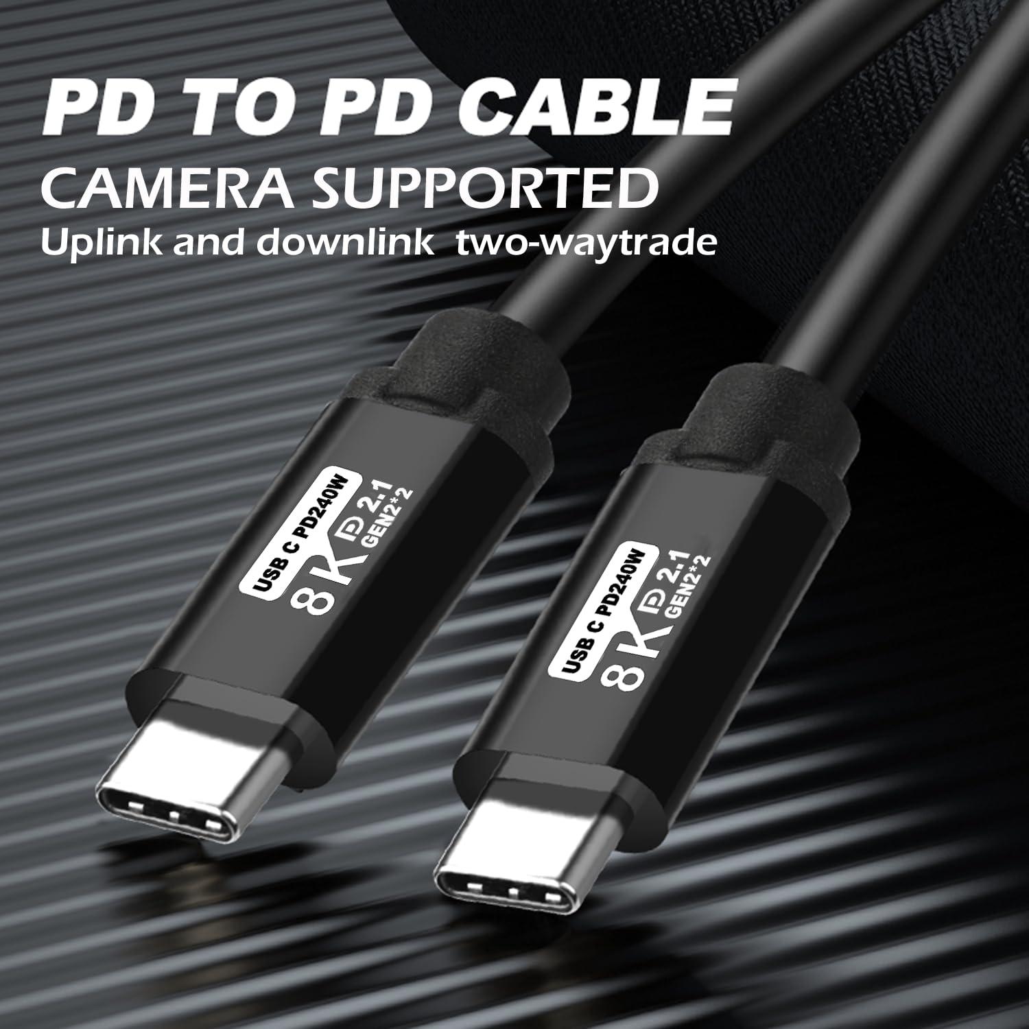 Cable USB Tipo C a C 1.83M 240W 8K 60Hz LJ