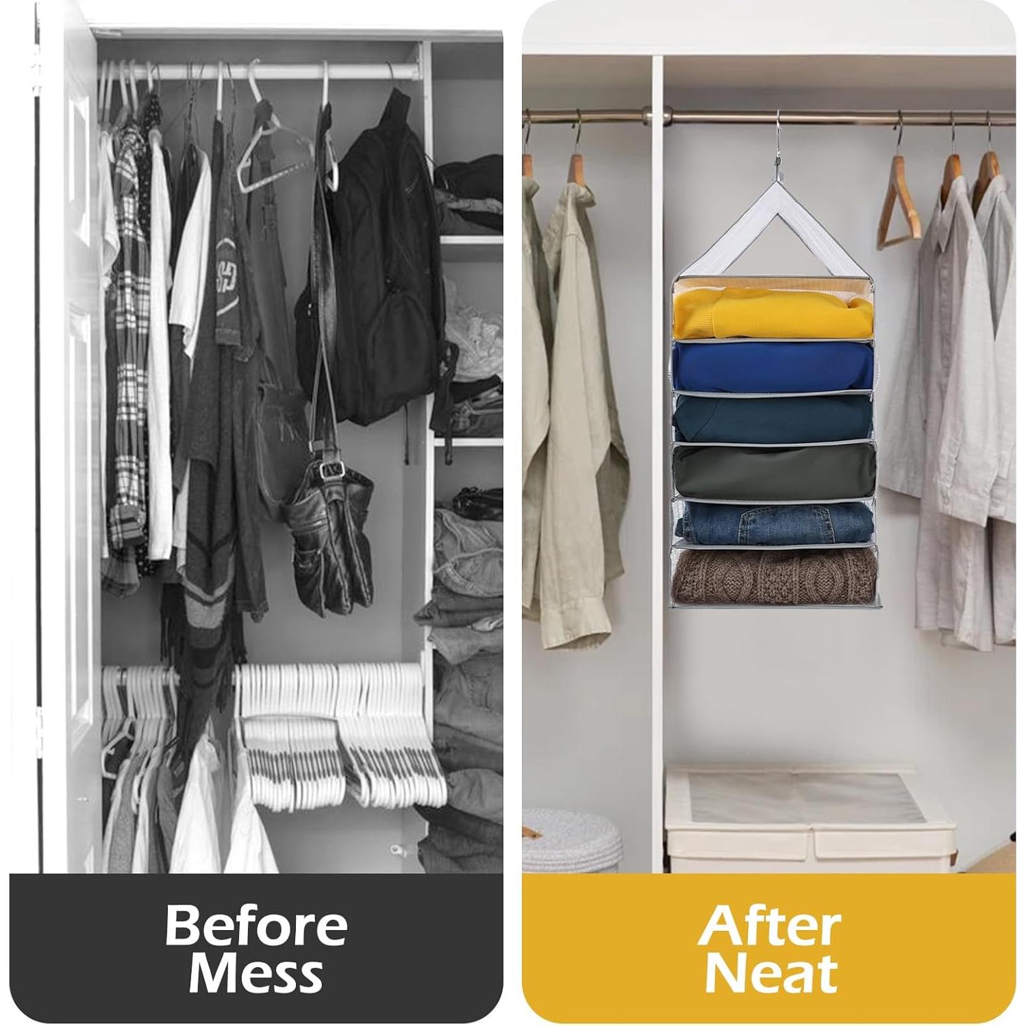 Organizador de Closet Colgante Surblue 6 Niveles Gris