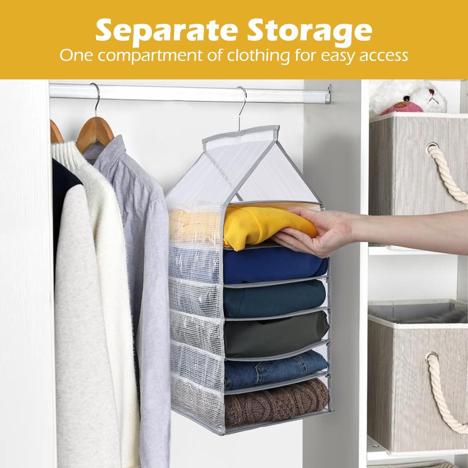 Organizador de Closet Colgante Surblue 6 Niveles Gris