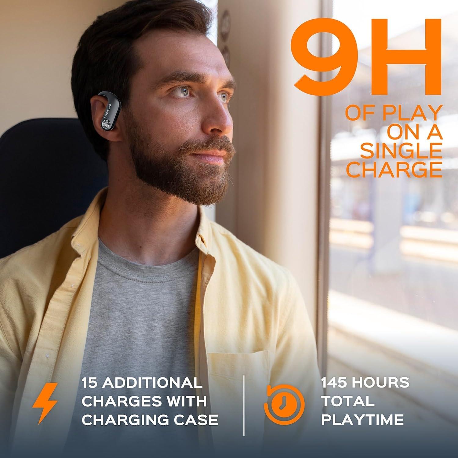 TREBLAB X3 Pro - Auriculares Bluetooth 5.3, 145H, IPX5