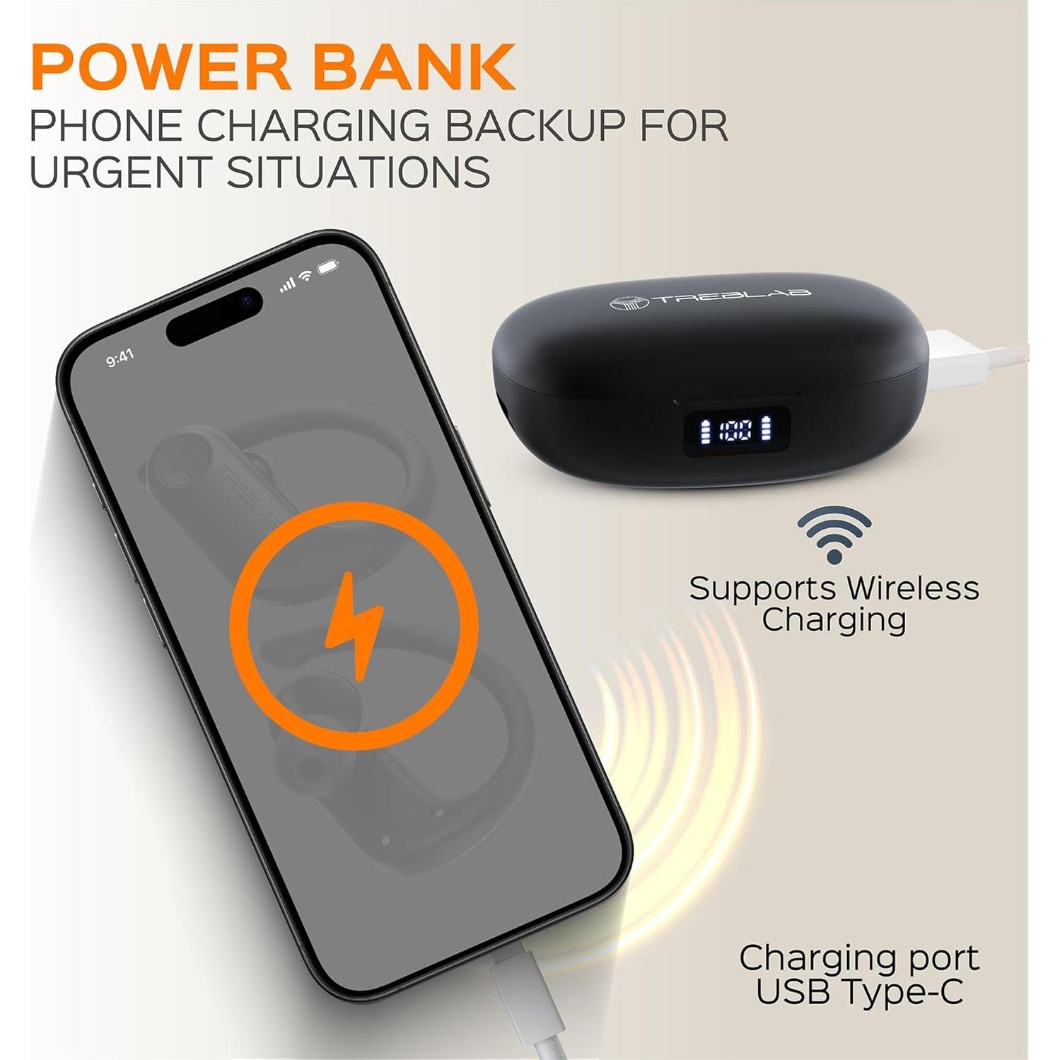 TREBLAB X3 Pro - Auriculares Bluetooth 5.3, 145H, IPX5