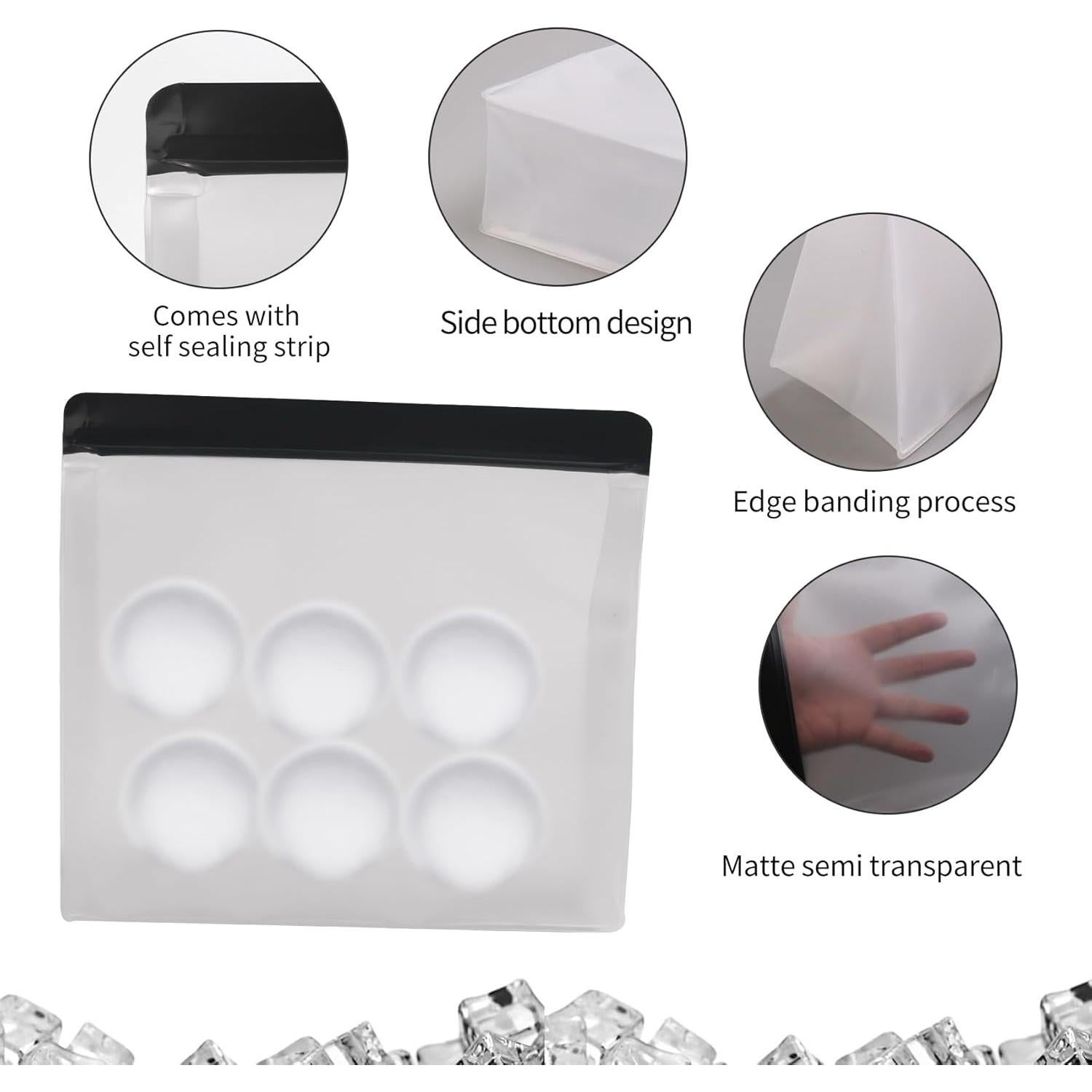 Bolsa de Almacenamiento de Hielo Reutilizable BECOKIT 2 Pzas 1400ml