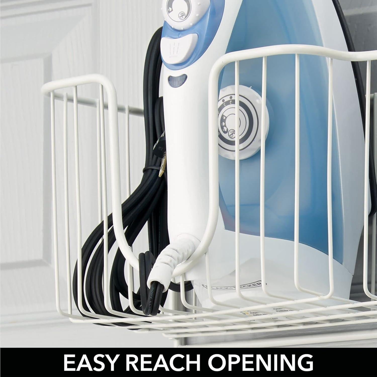 Soporte de Tabla de Planchar Montado en Pared mDesign - Blanco