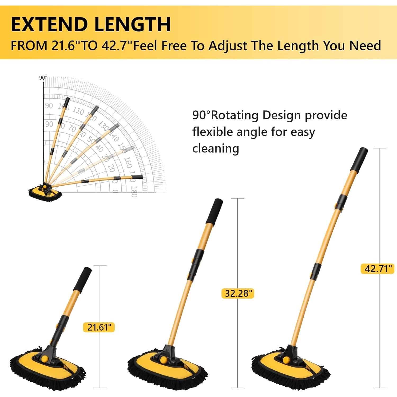 Cepillo de Lavado de Autos DEPOTA con Mango Telescópico 1.22 kg