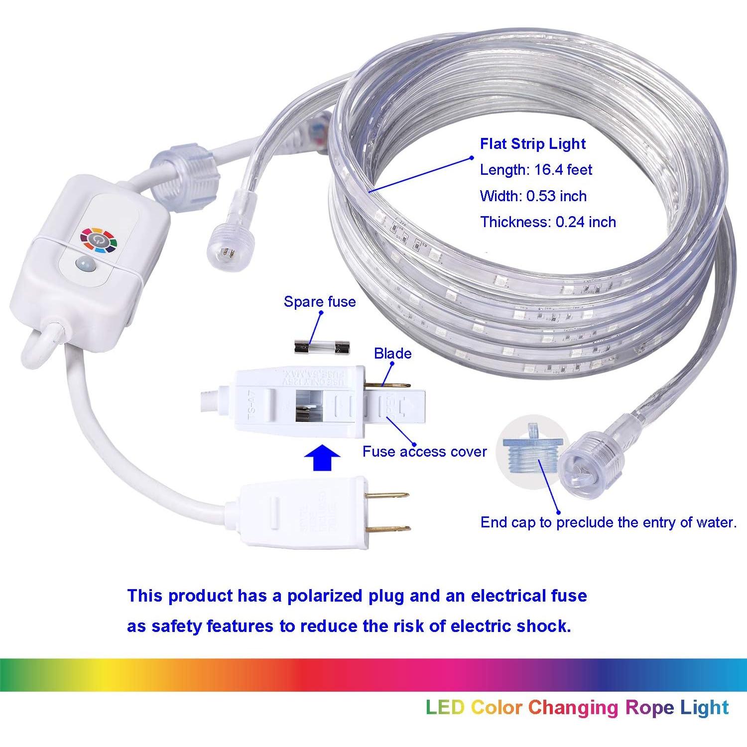 Tira de Luces LED RGB 5m T&P Designs Impermeable Conectable