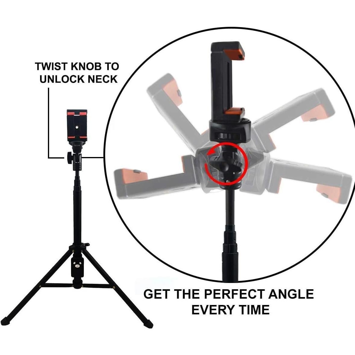 Trípode Profesional Acuvar 203.2 cm Ajustable Aluminio DSLR