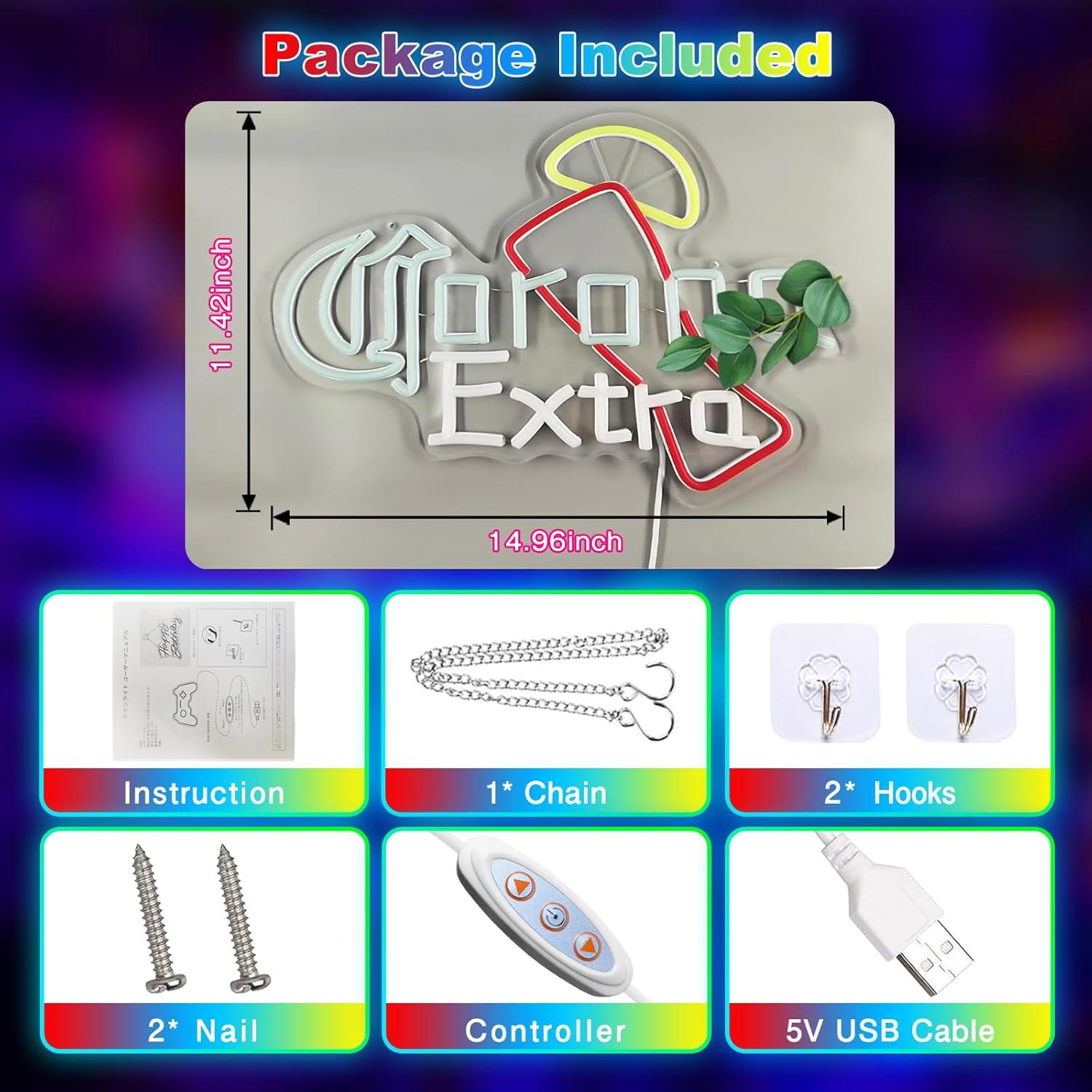 Cartel de Neón de Cerveza EZMYMA LED Regulable 42cm