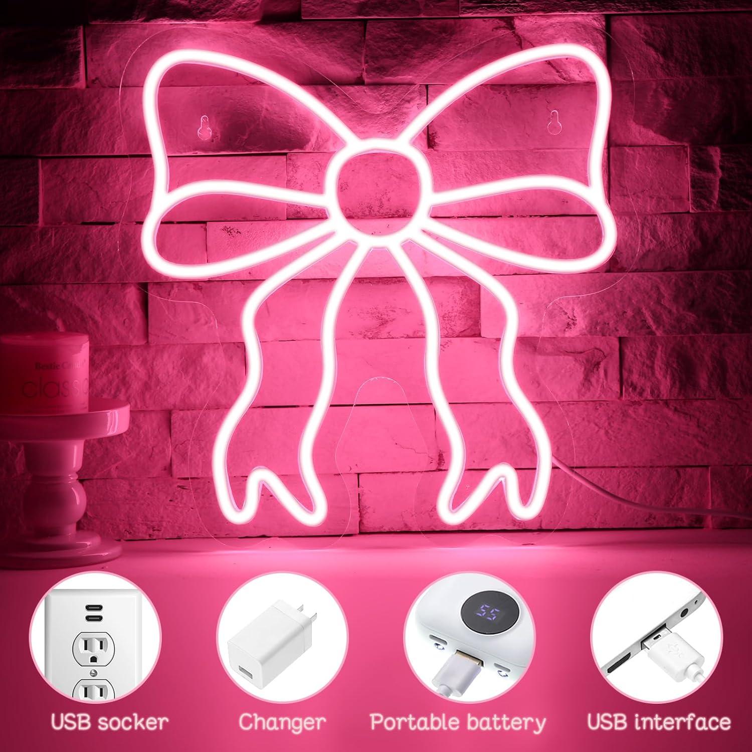 Letrero de Neón LED Rosa Retisee 30x30 cm Decoración Hogar