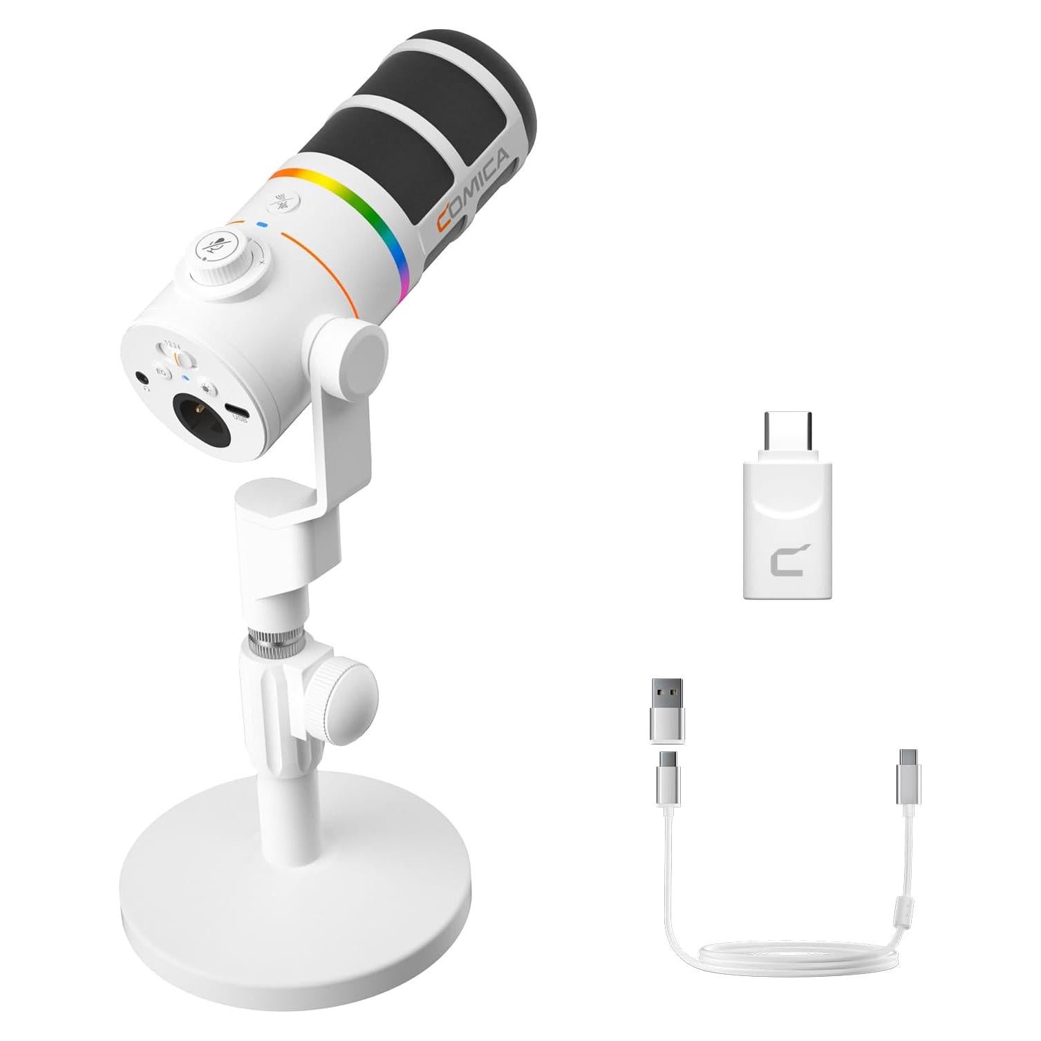 Micrófono Gaming Comica EJoy D10 Pro XLR/USB-C con RGB