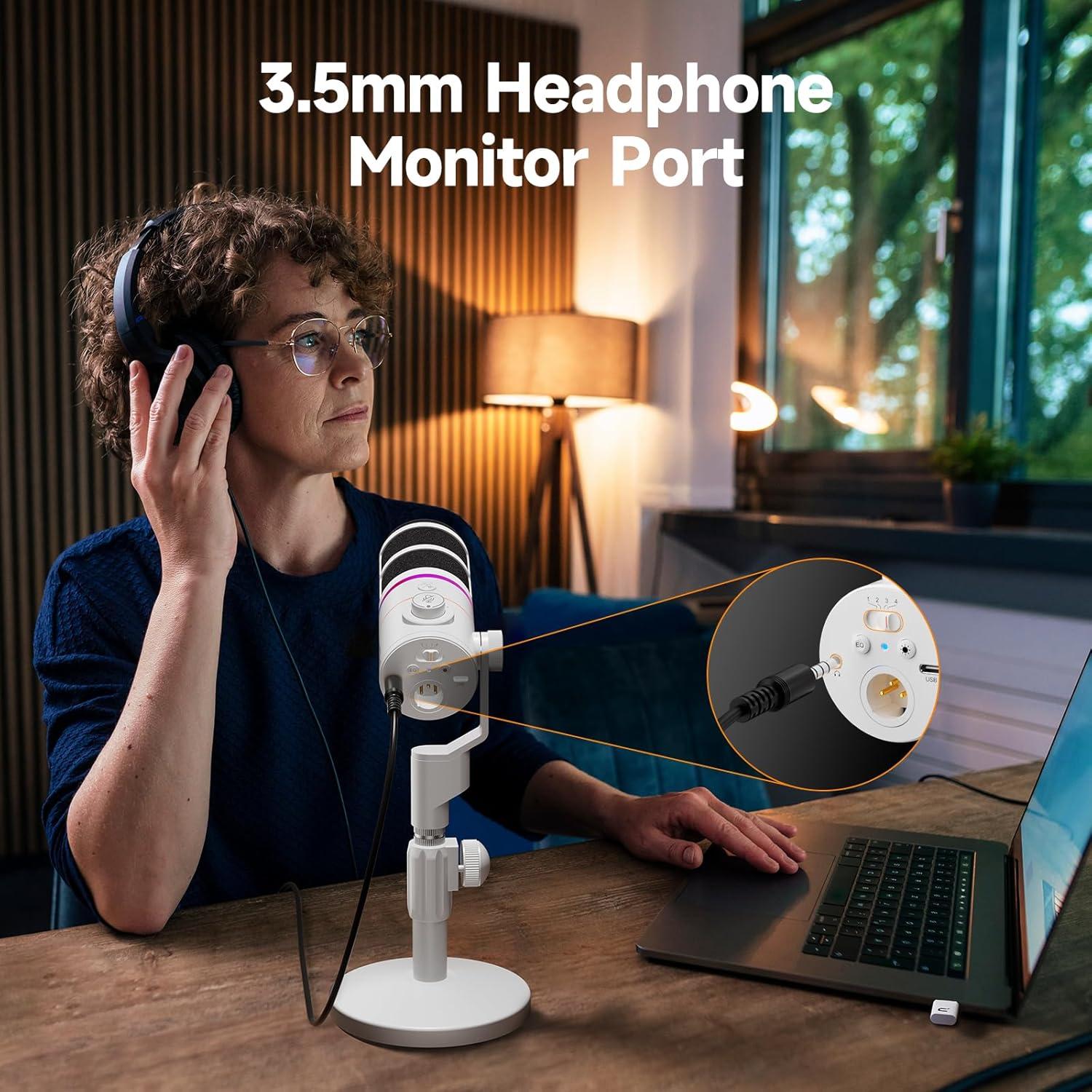 Micrófono Gaming Comica EJoy D10 Pro XLR/USB-C con RGB