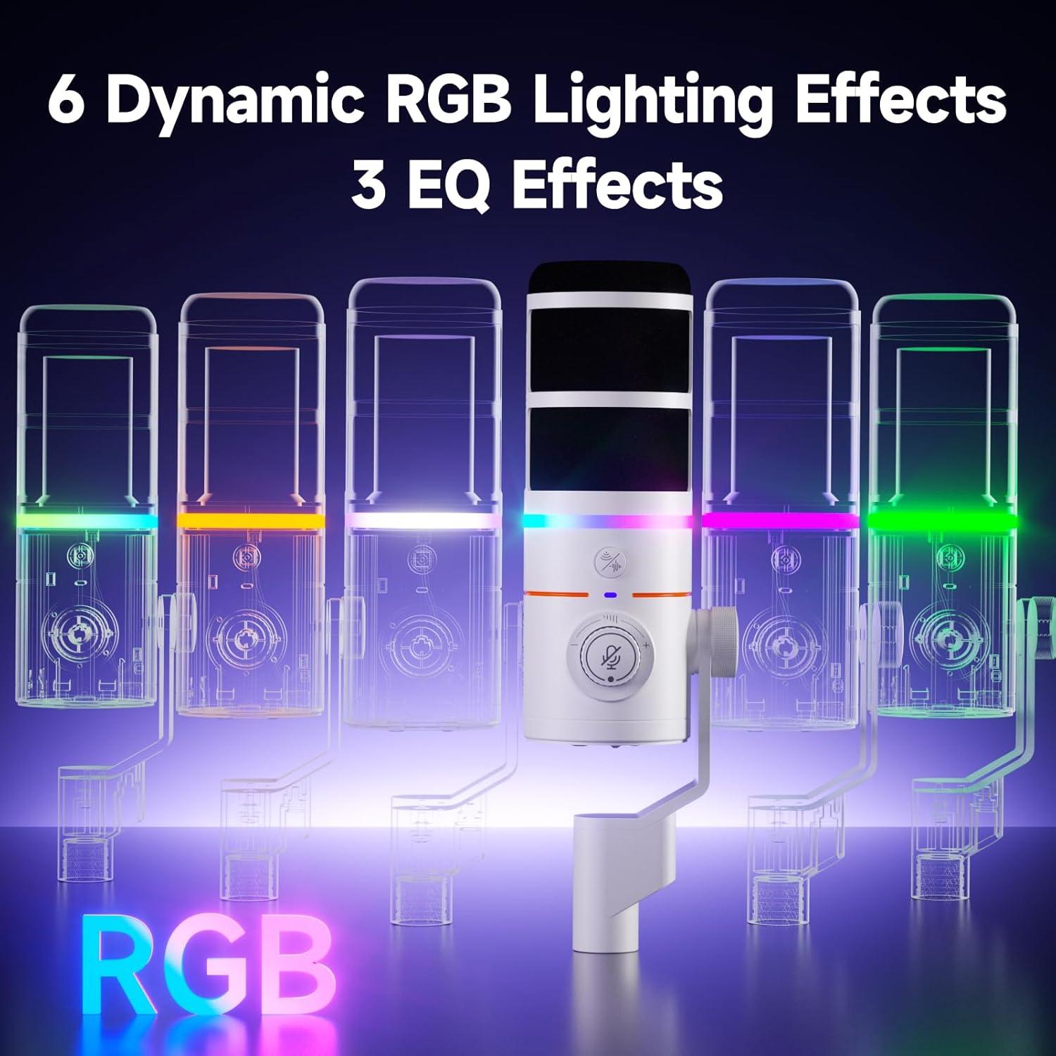 Micrófono Gaming Comica EJoy D10 Pro XLR/USB-C con RGB