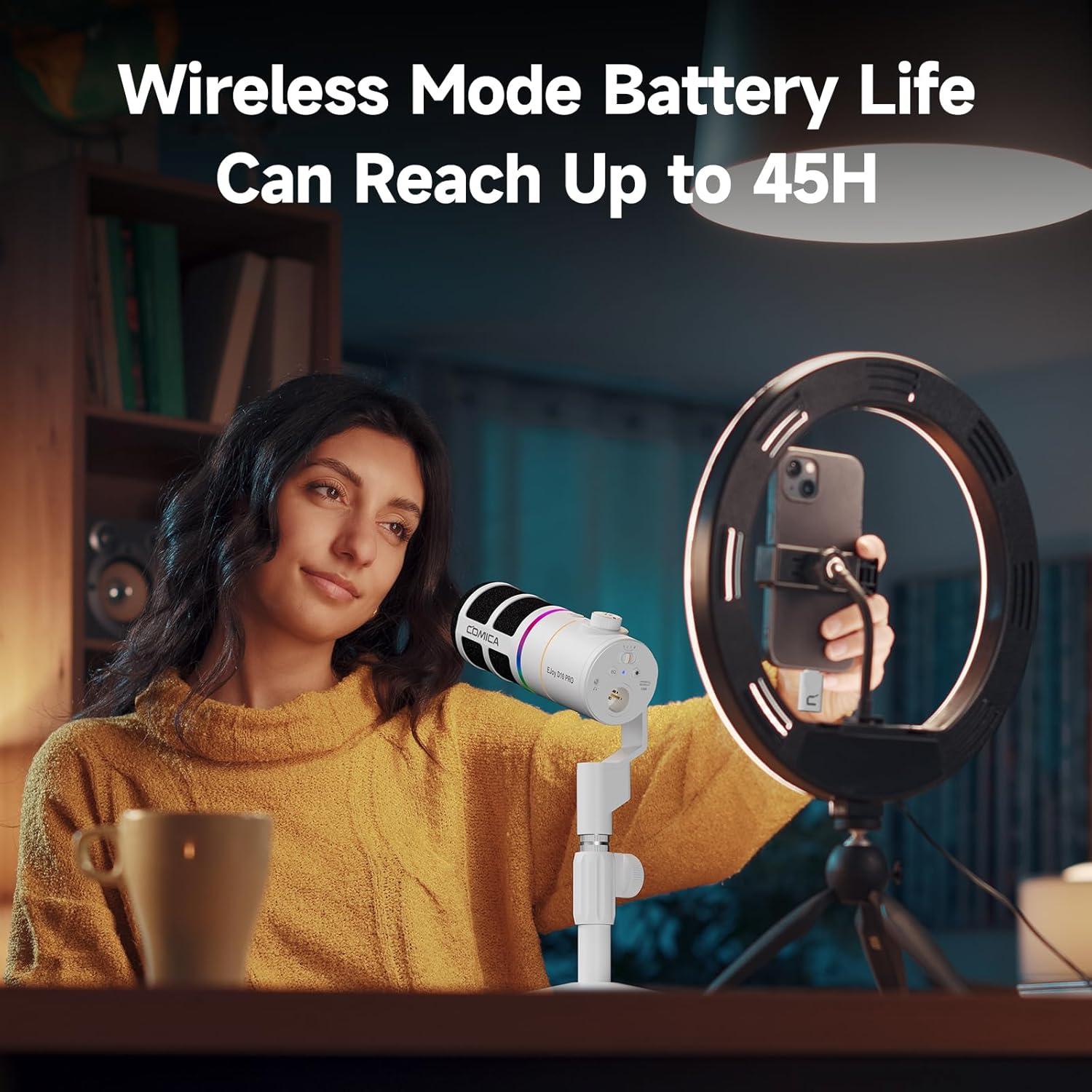 Micrófono Gaming Comica EJoy D10 Pro XLR/USB-C con RGB