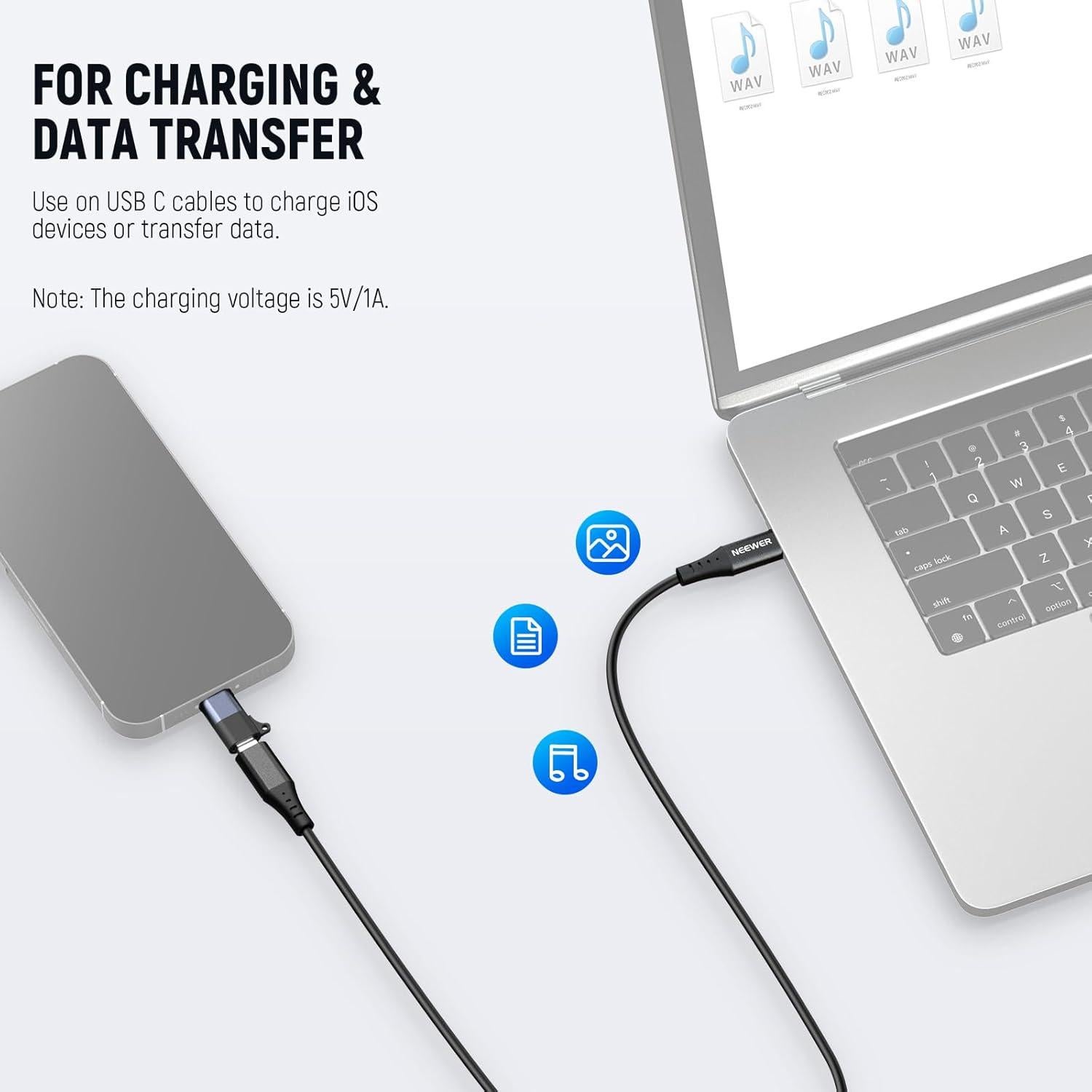 Adaptador OTG USB C a iOS NEEWER LM4 - Set 2 Piezas