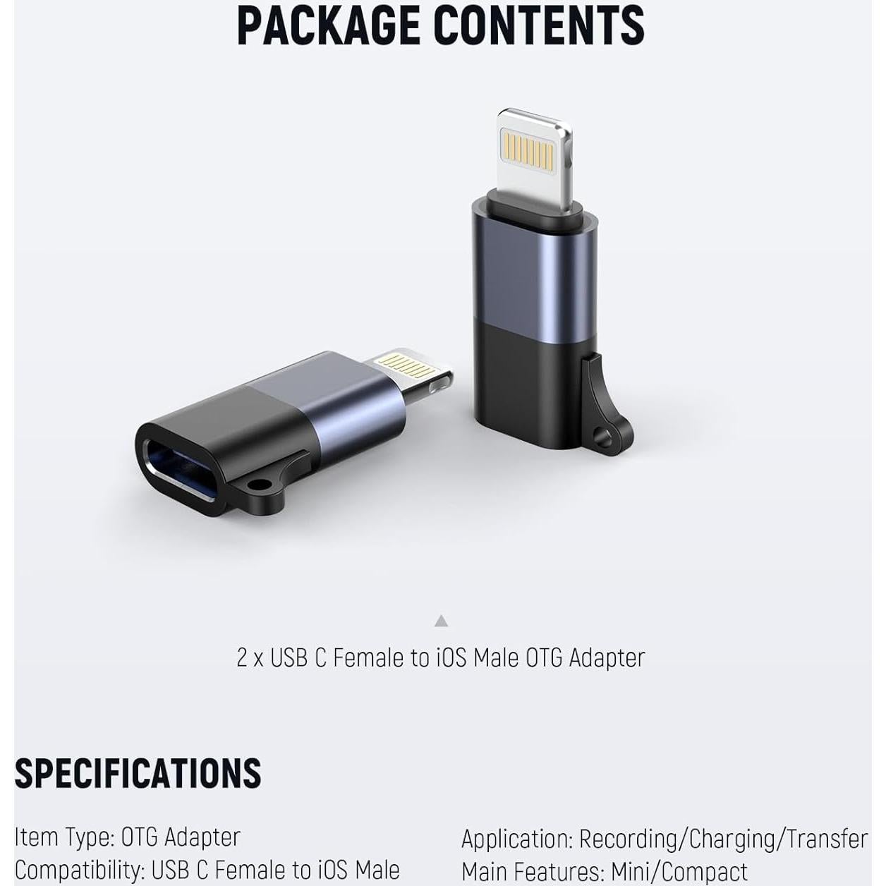 Adaptador OTG USB C a iOS NEEWER LM4 - Set 2 Piezas