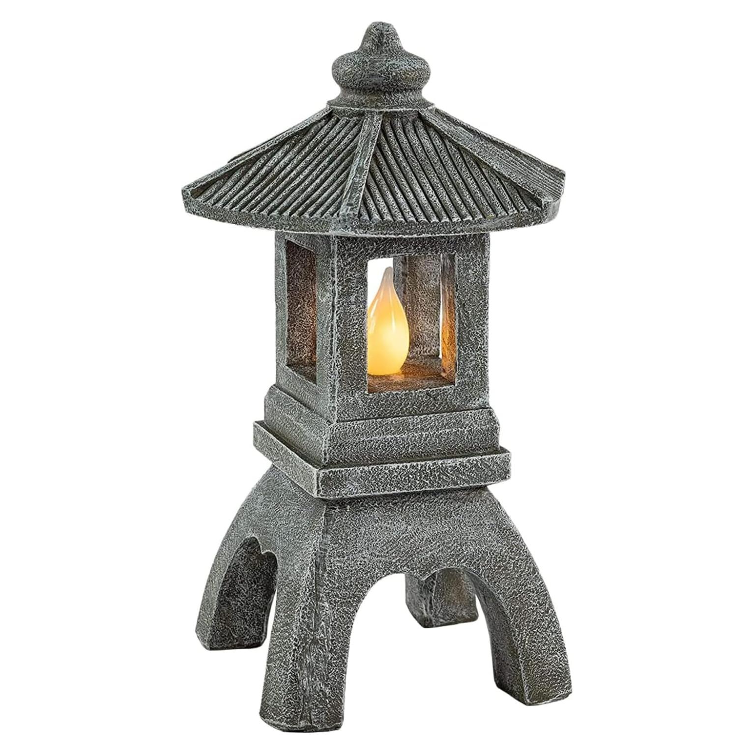 Estatua Solar de Jardín VP Home Pagoda Tranquila 30.48 cm