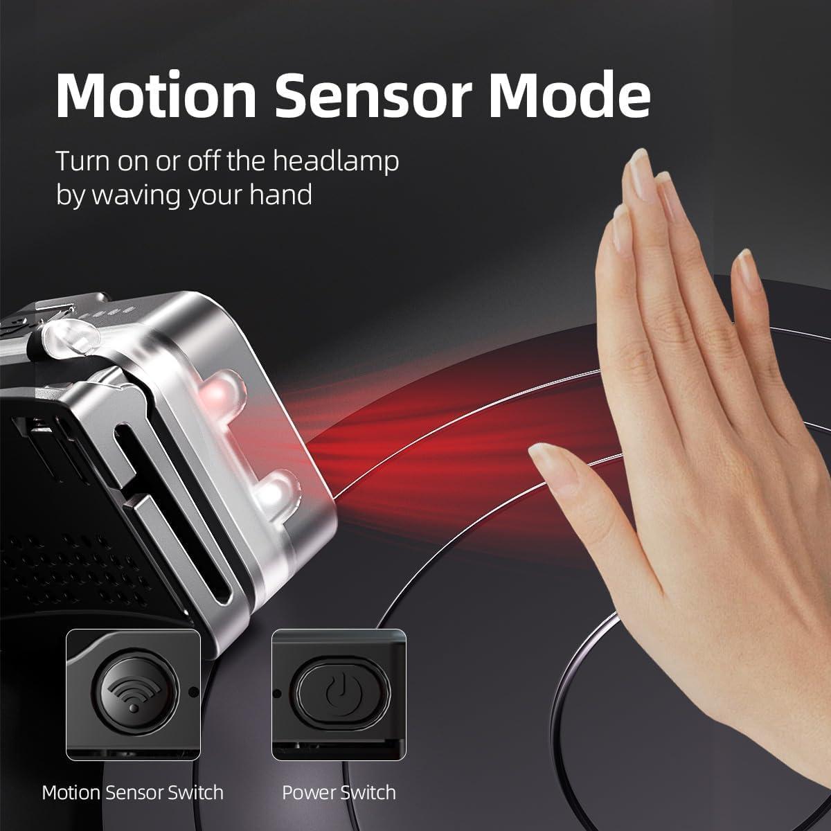 Linterna Frontal Recargable WARSUN HL-SY-BK 750 Lúmenes LED