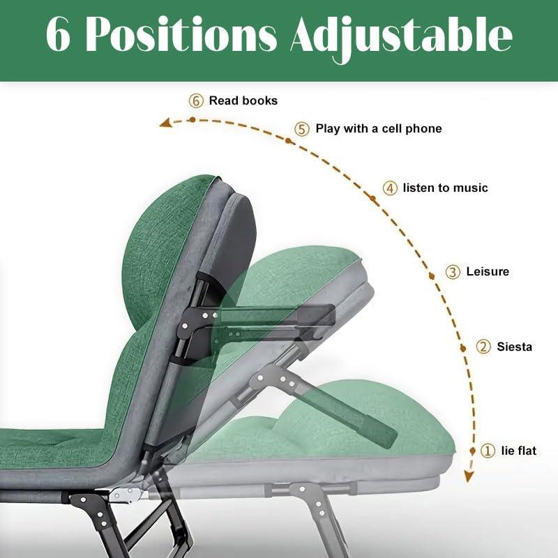 Cama Plegable Portátil SunSettler Grande con Colchón Acolchado