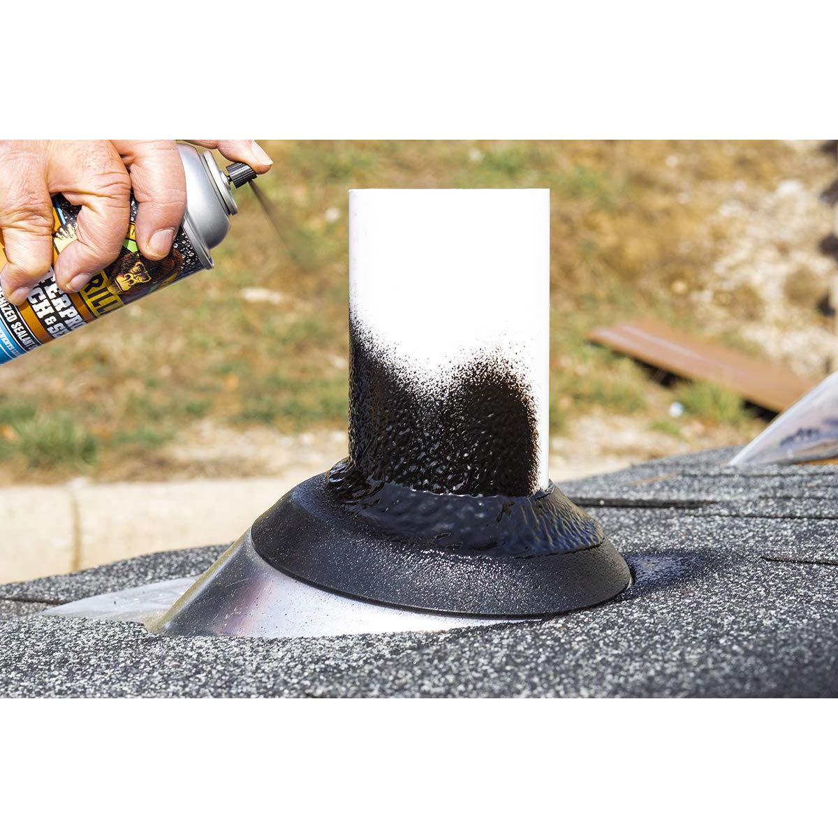 Gorilla Spray Sellador Impermeable 16 Oz Negro - Sella Agua y Aire